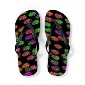 Summer Colorful Leaves Unisex Flip Flops