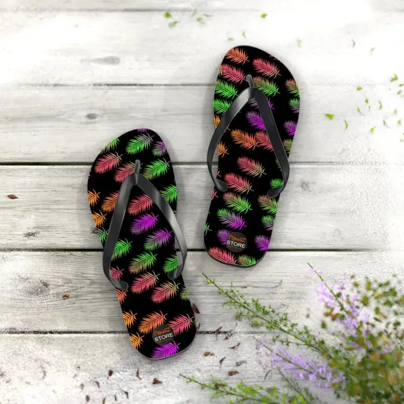 Summer Colorful Leaves Unisex Flip Flops
