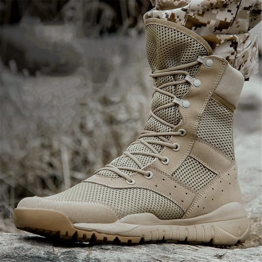 Summer Combat Training Boot Men Women Climbing Training Lightweight Tactical Boots Outdoor Hiking Breathable Mesh Shoes