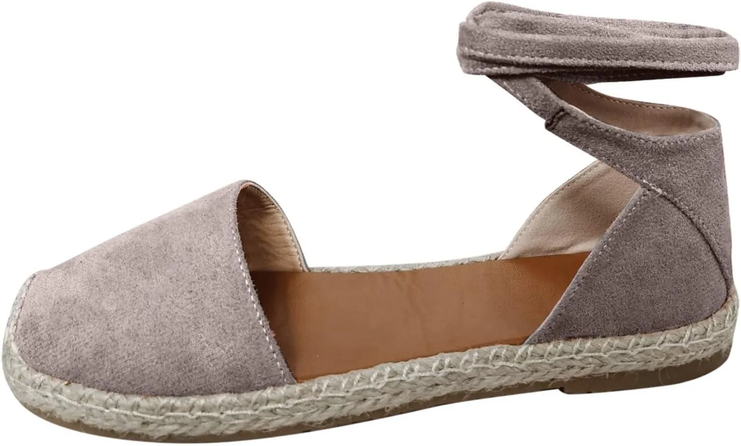 Summer Fashion Womens Casual Shoes Flat Lace Up Leisure Sandals Memory Foam Tan Sandals for Women Wedge Heel