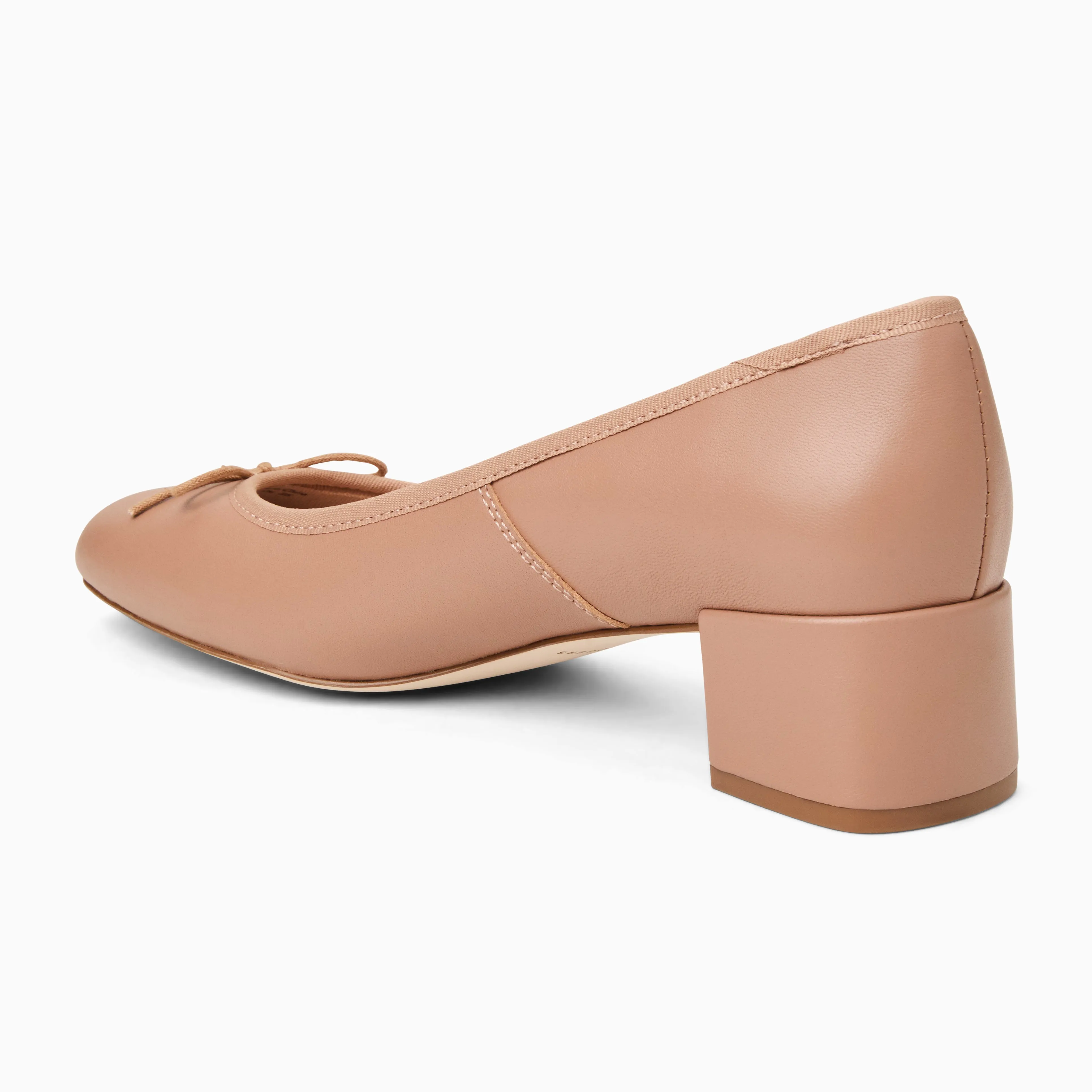 Polished Look Iconic Appeal Maddy Leather Low Block Heel