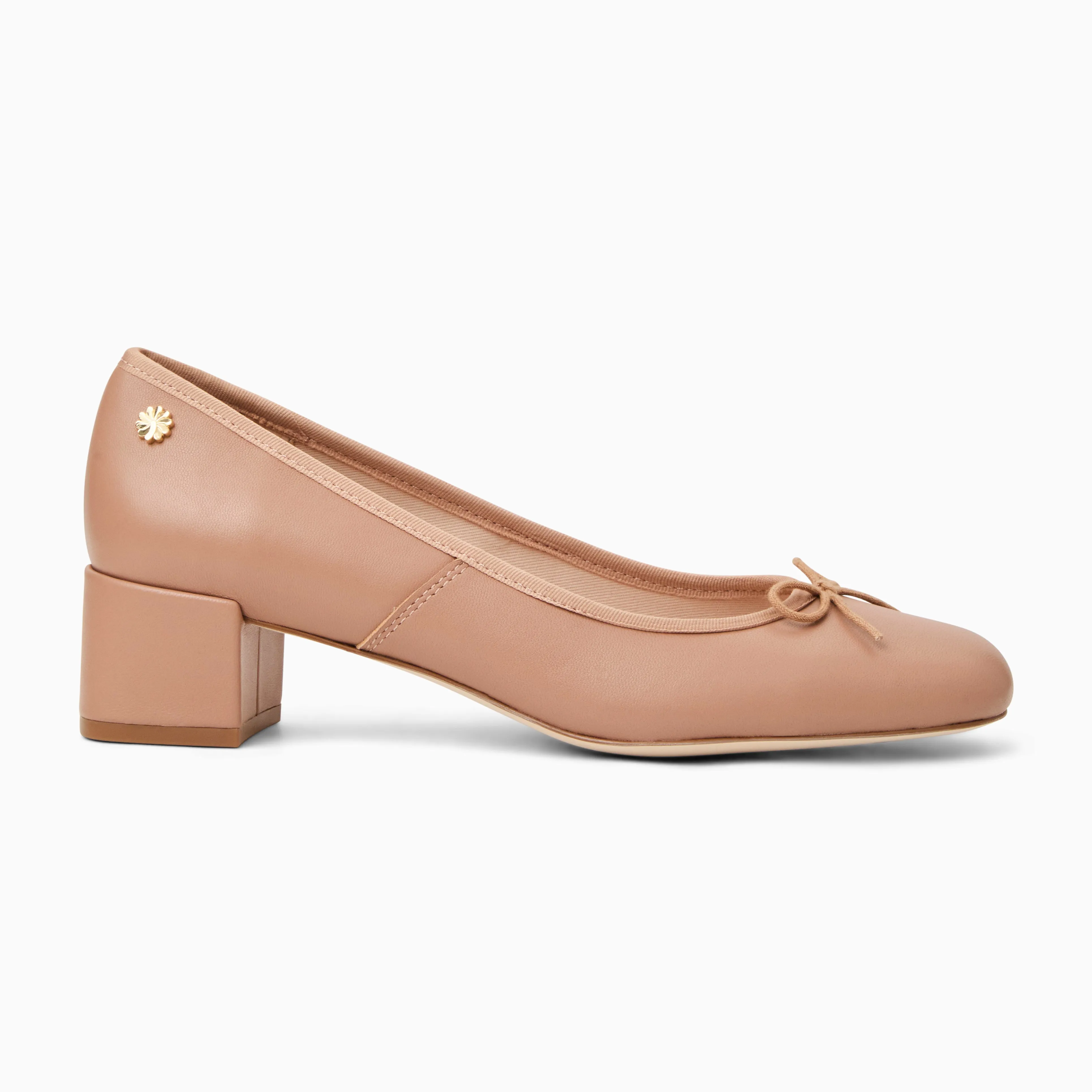 Maddy Leather Low Block Heel Urban Edge