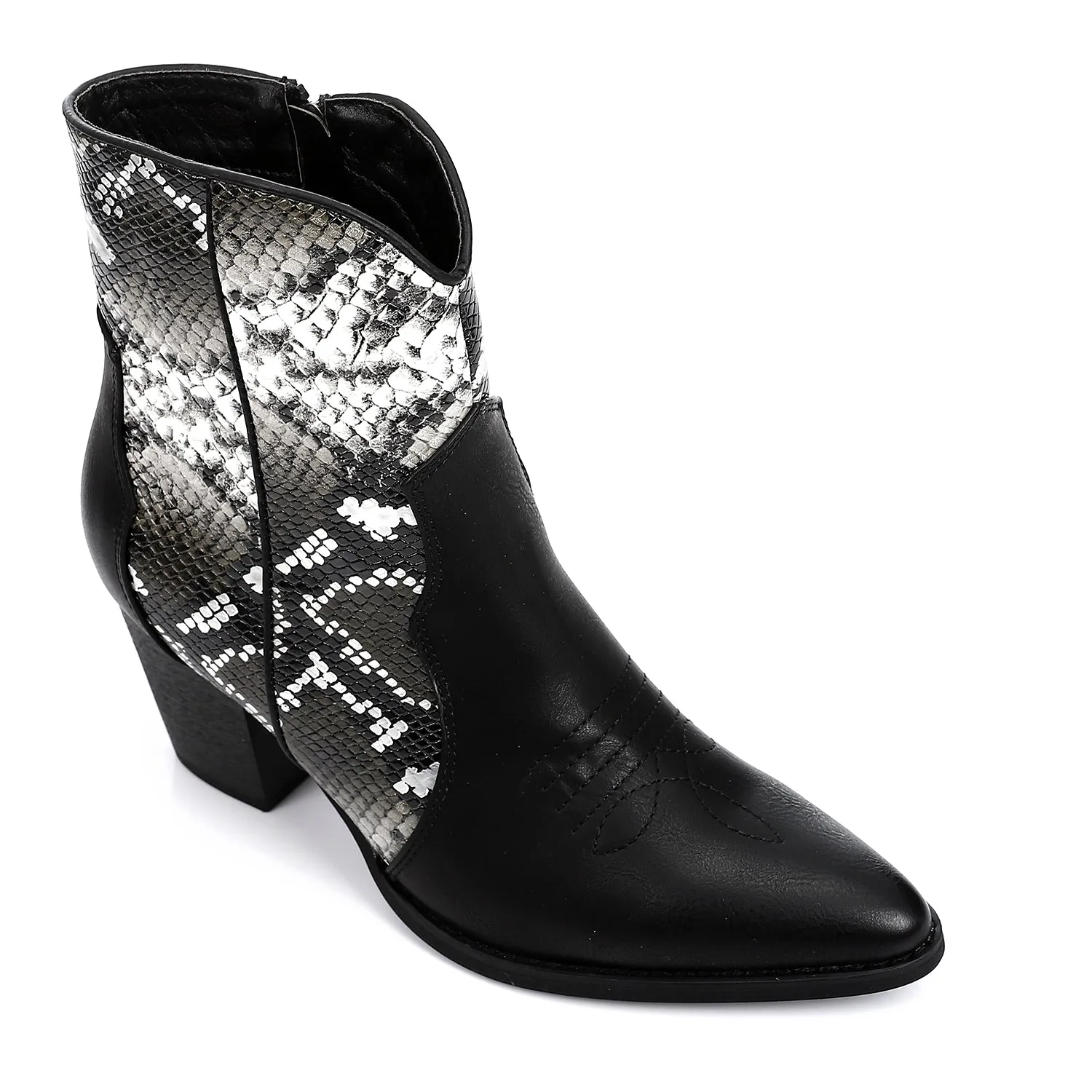 SUN-DVTF-005 Toecap Reptile Ankle Boot