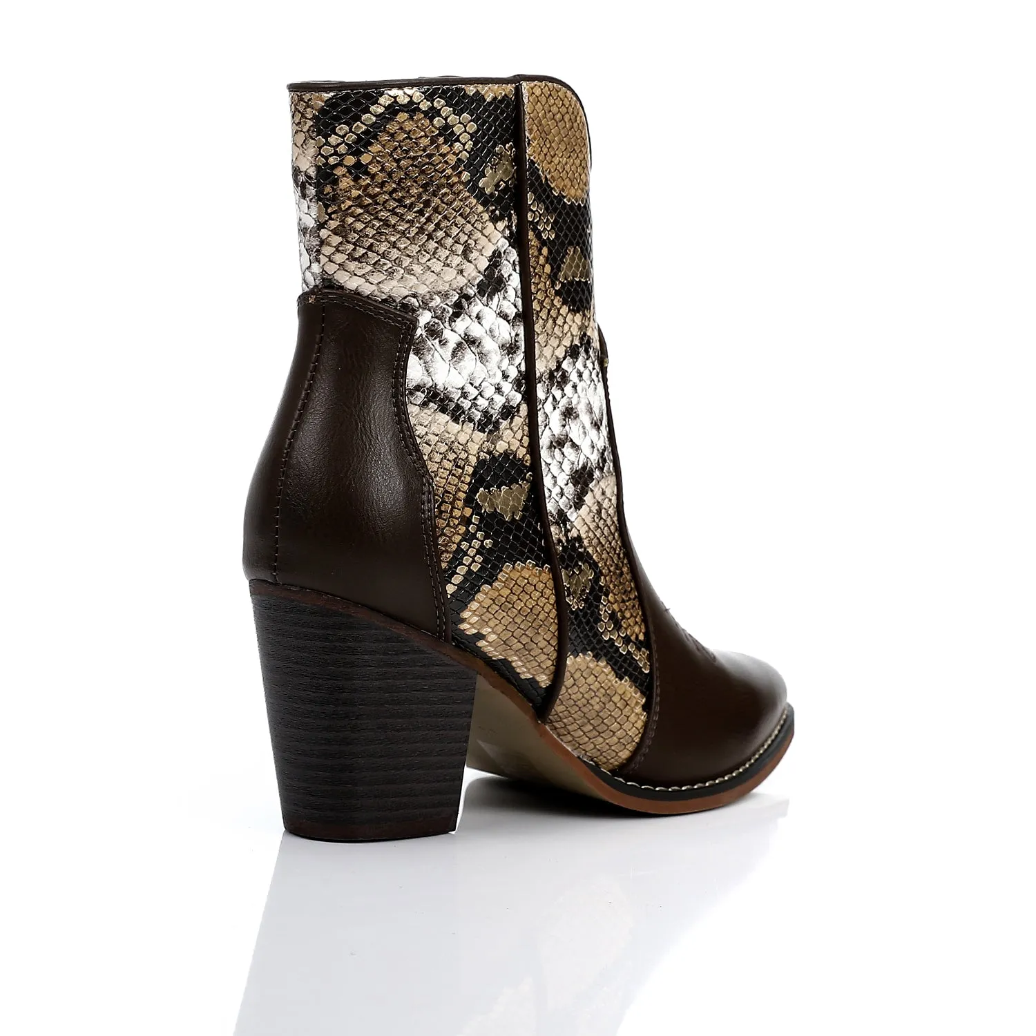 SUN-DVTF-005 Toecap Reptile Ankle Boot