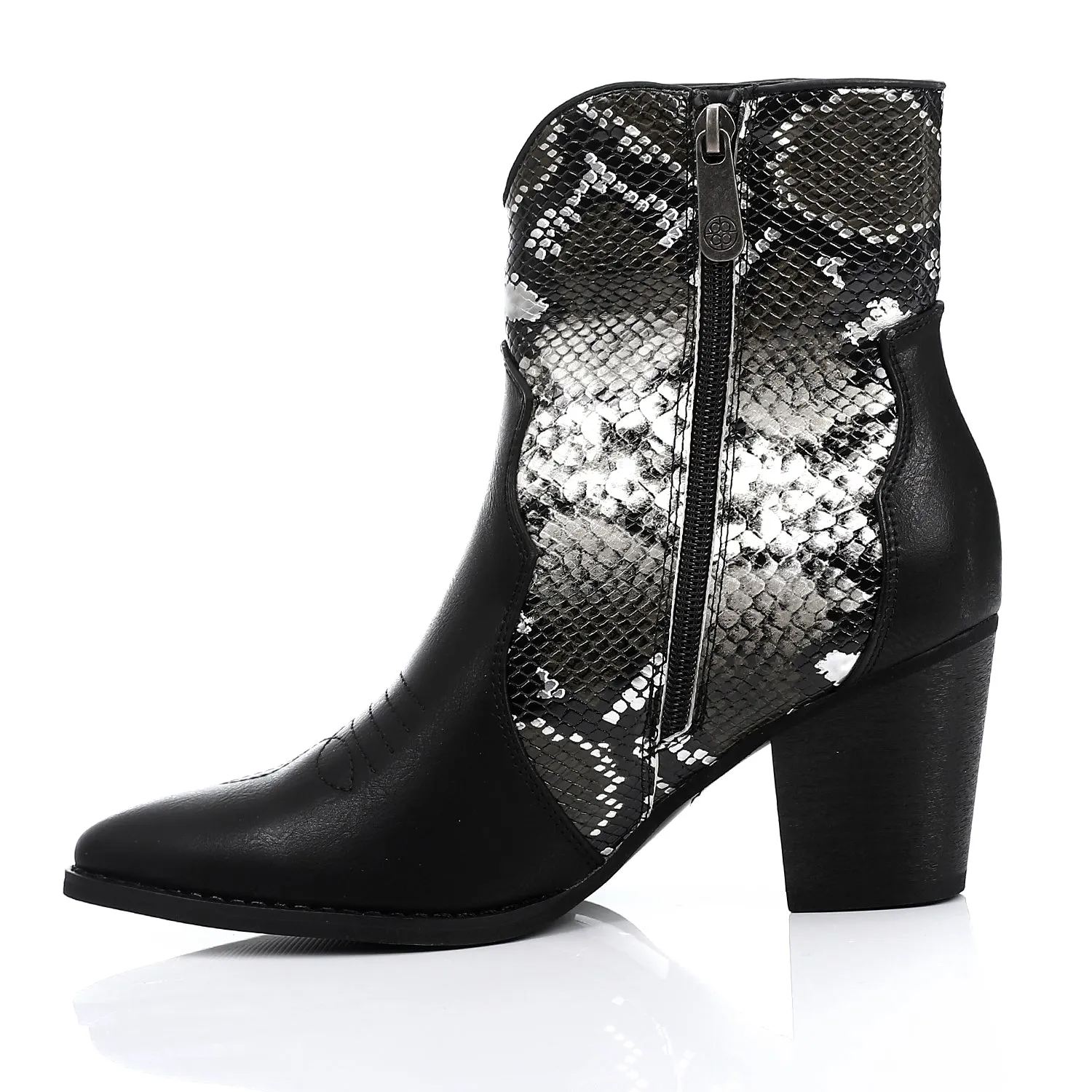 SUN-DVTF-005 Toecap Reptile Ankle Boot