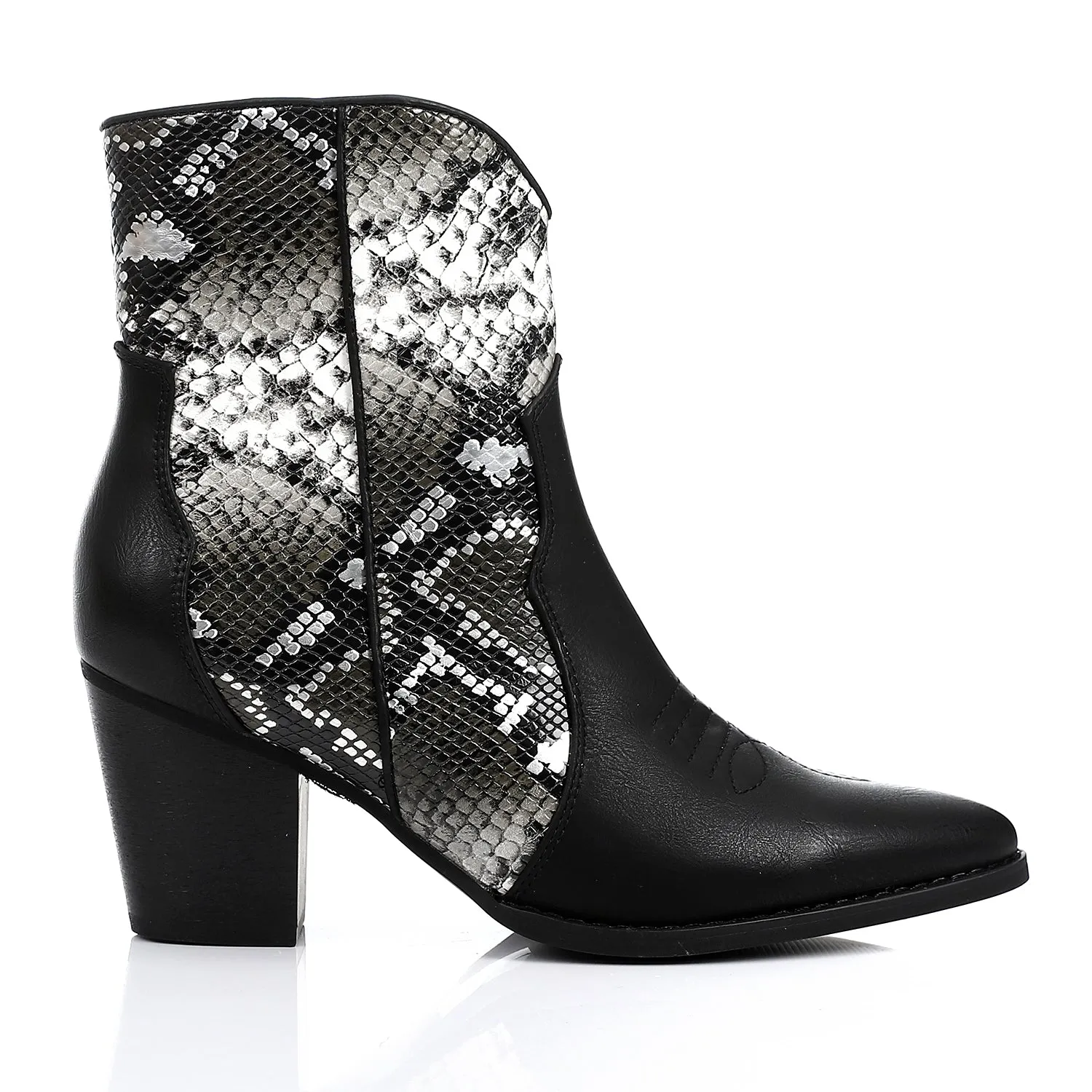 SUN-DVTF-005 Toecap Reptile Ankle Boot