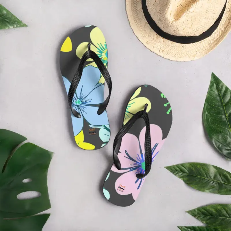 Sunny Pastel Flip Flops with Rubber Sole