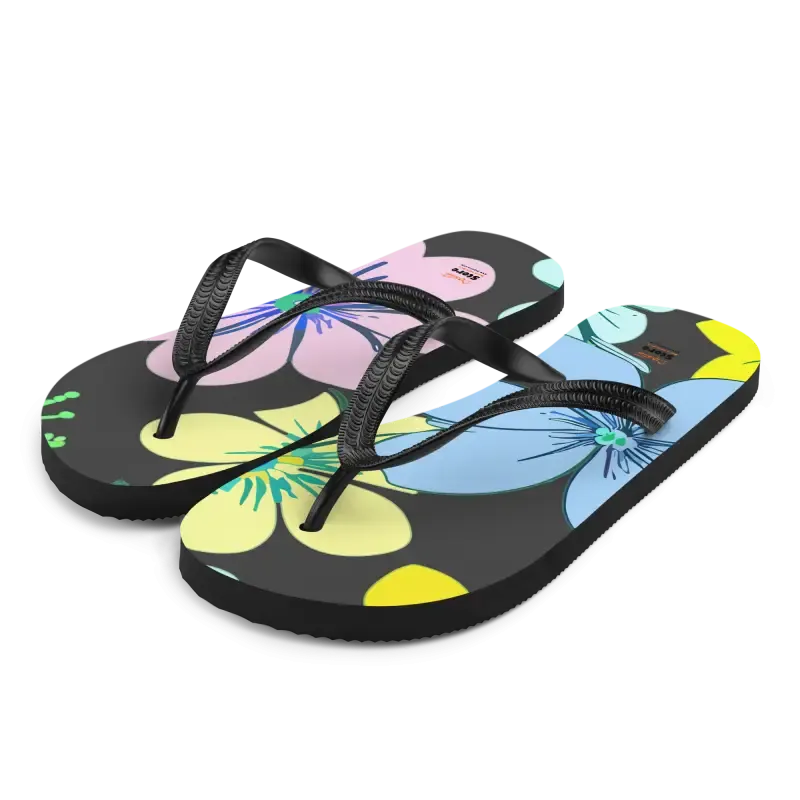 Sunny Pastel Flip Flops with Rubber Sole