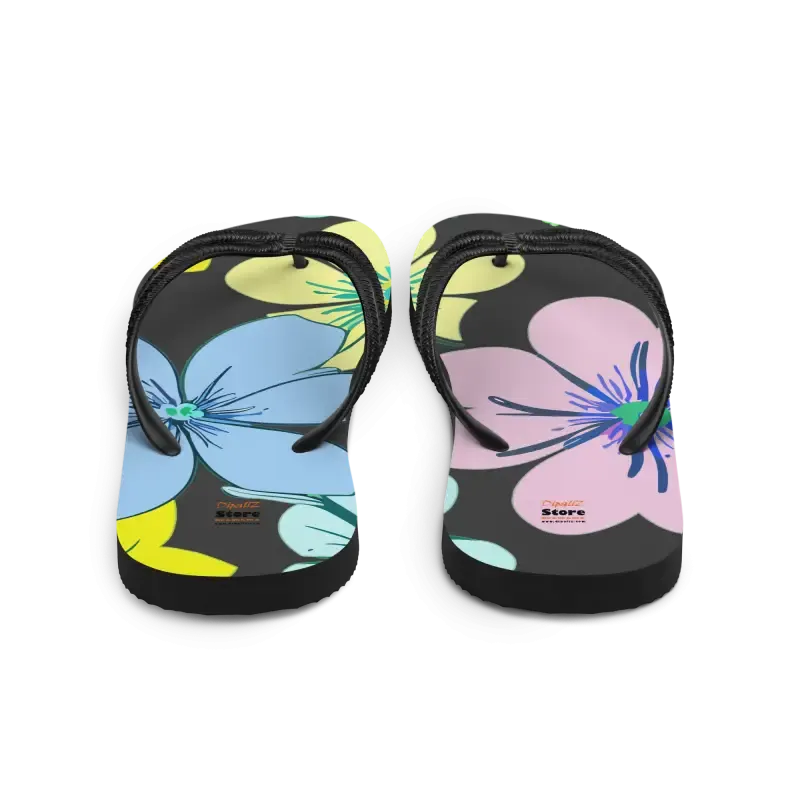 Sunny Pastel Flip Flops with Rubber Sole