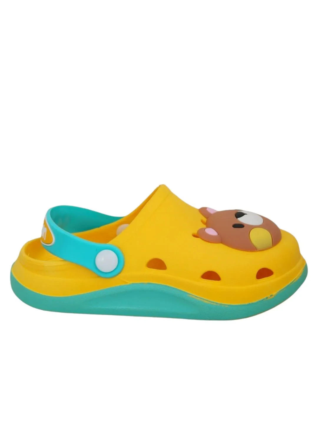 Sunshine Joy Bear Motif Clogs for Kids - Playful Comfort Meets Style