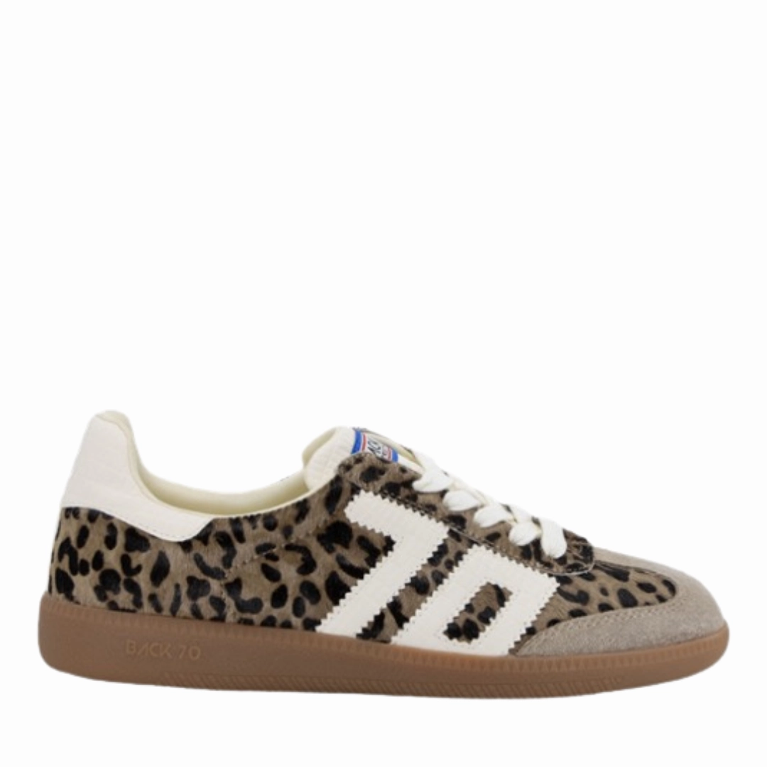 Tension Free Lacing Sneaker Style Cloud P in Leopard Taupe Milk