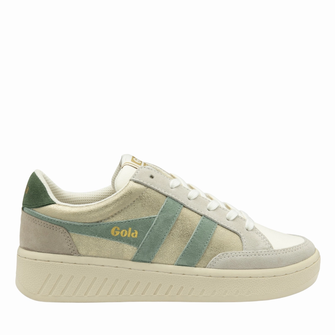 Relax Mode Shock Absorbing Heel Superslam Blaze in Gold / Mist / Evergreen