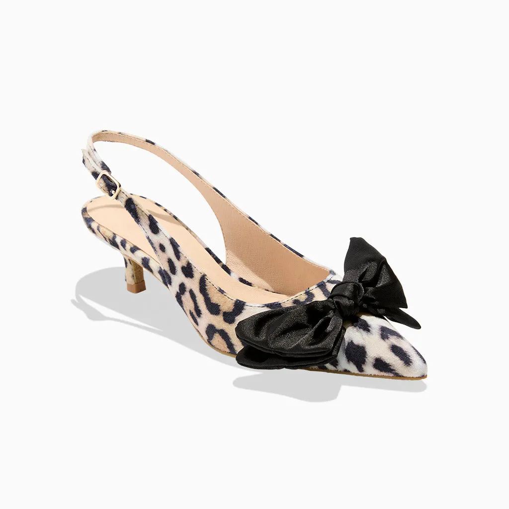 Sophisticated Pumps Debra Fabric Slingback Kitten Heel