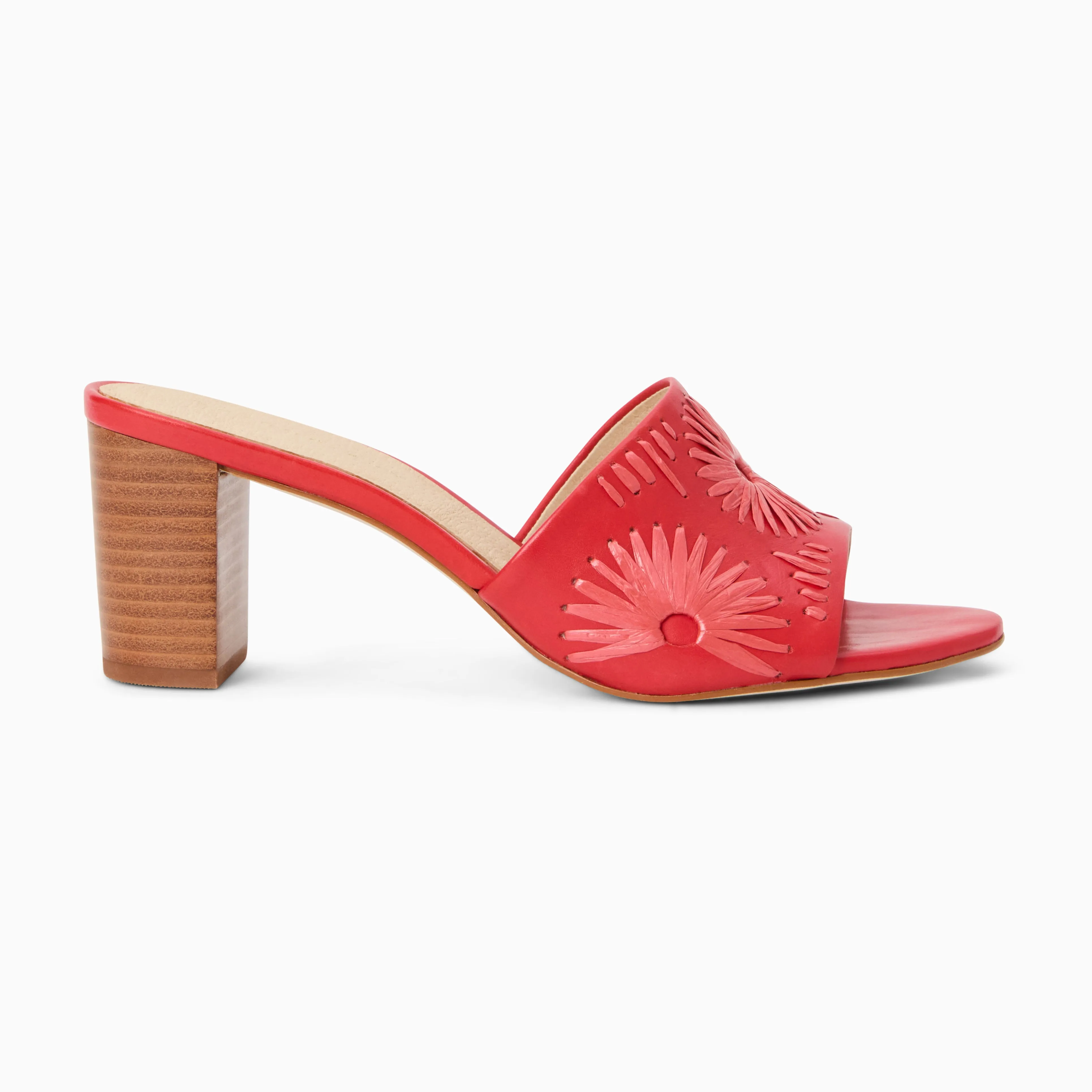 Susie Leather & Raffia Sandal Heel Timeless Comfort Iconic Style