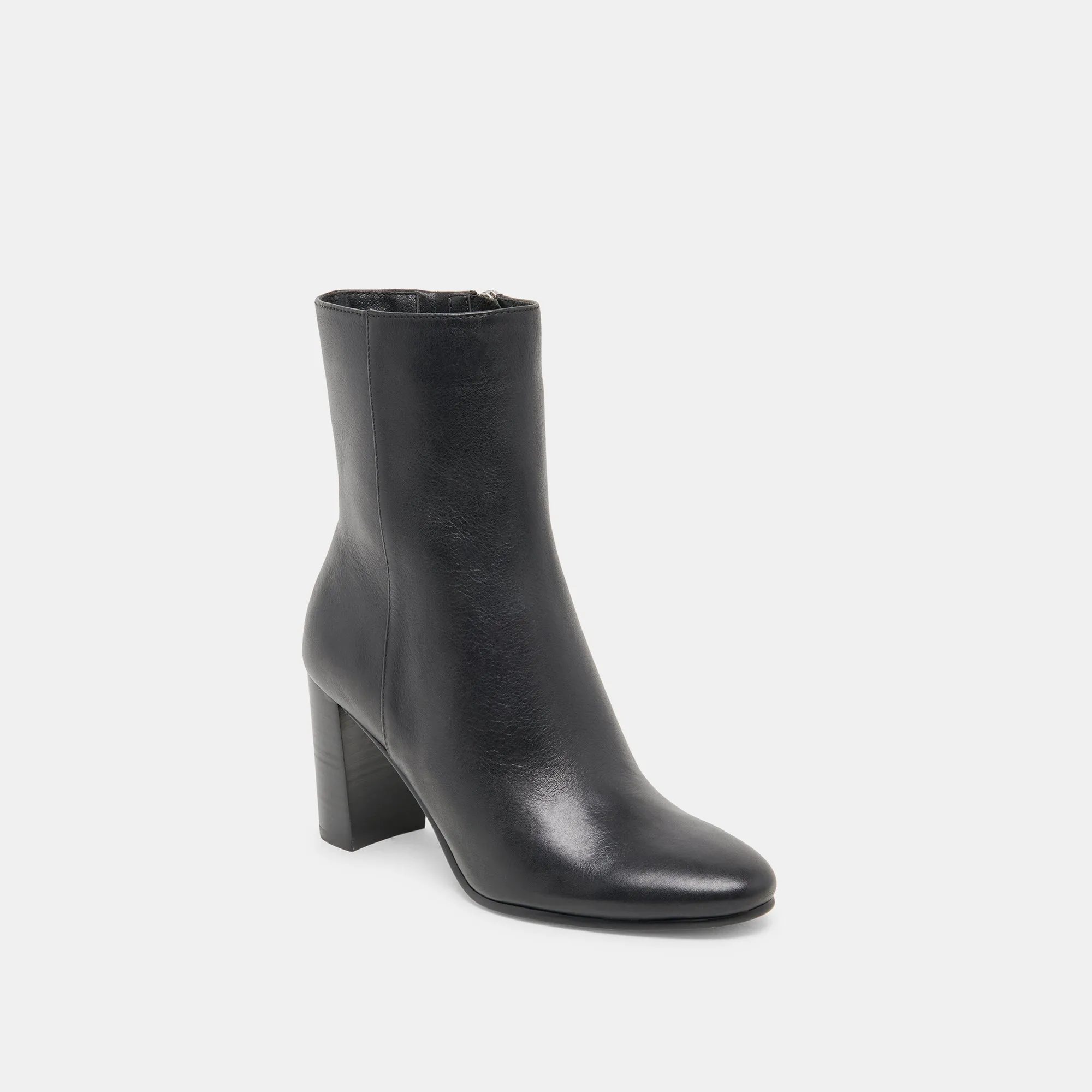 SUZY WIDE BOOTIES BLACK LEATHER Padded Interior Rainy Day Commuter gift pick