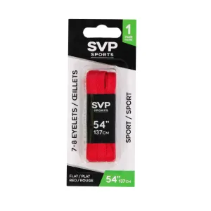 SVP Sports - 54in Shoelace (Flat) (DM21167 FLAT-RED-54)