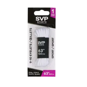 SVP Sports - 63in Shoelace (Oval) (ST88 OVAL-WHT-63)