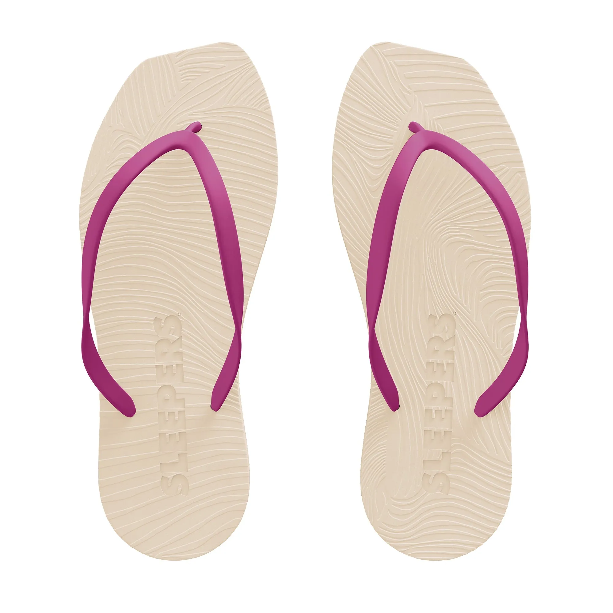 Tapered Eggnog med Festival Fucsia strap Flip Flop