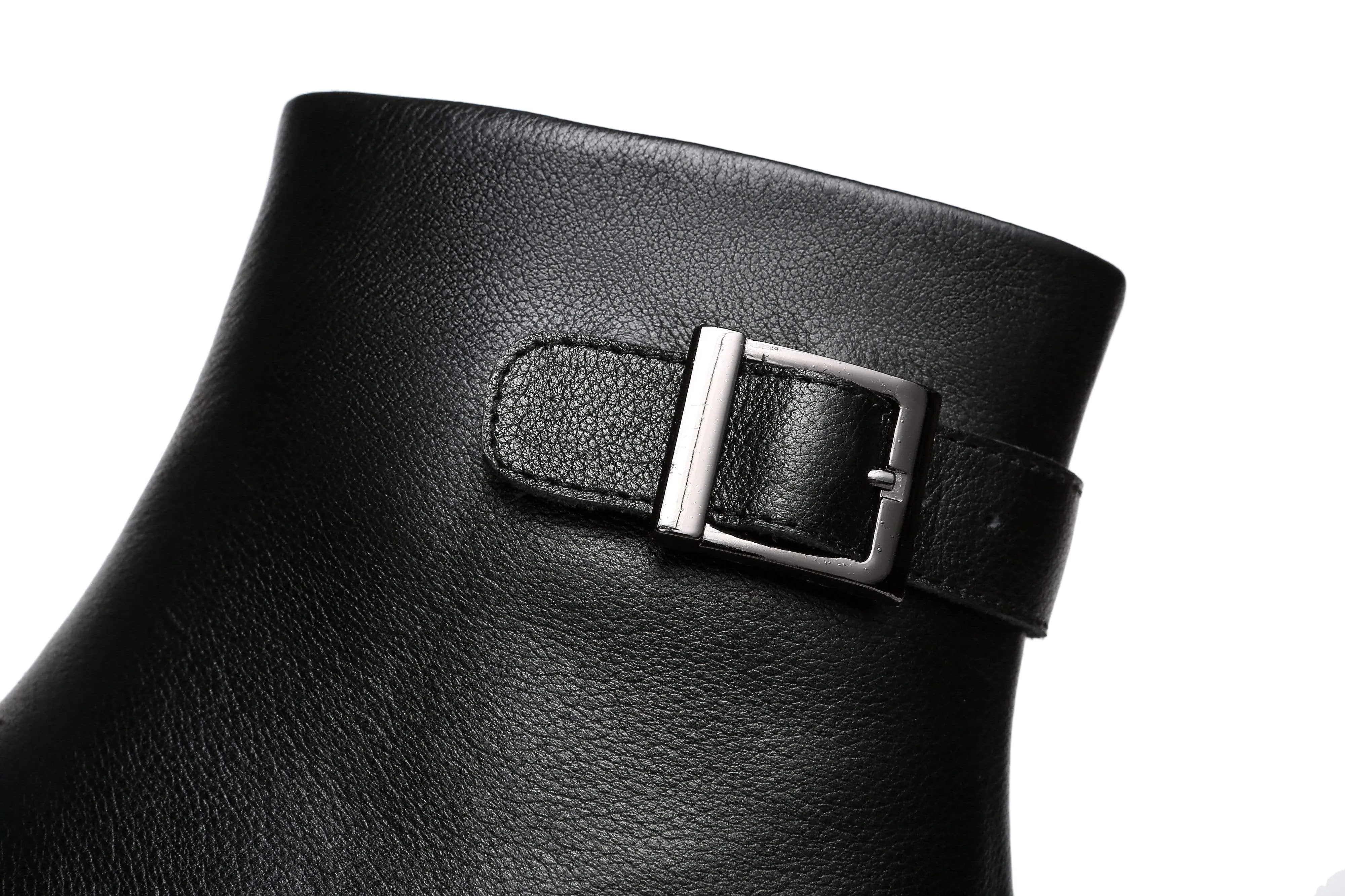 TARRAMARRA® Women Ivana Black Leather Buckled Chelsea Boots