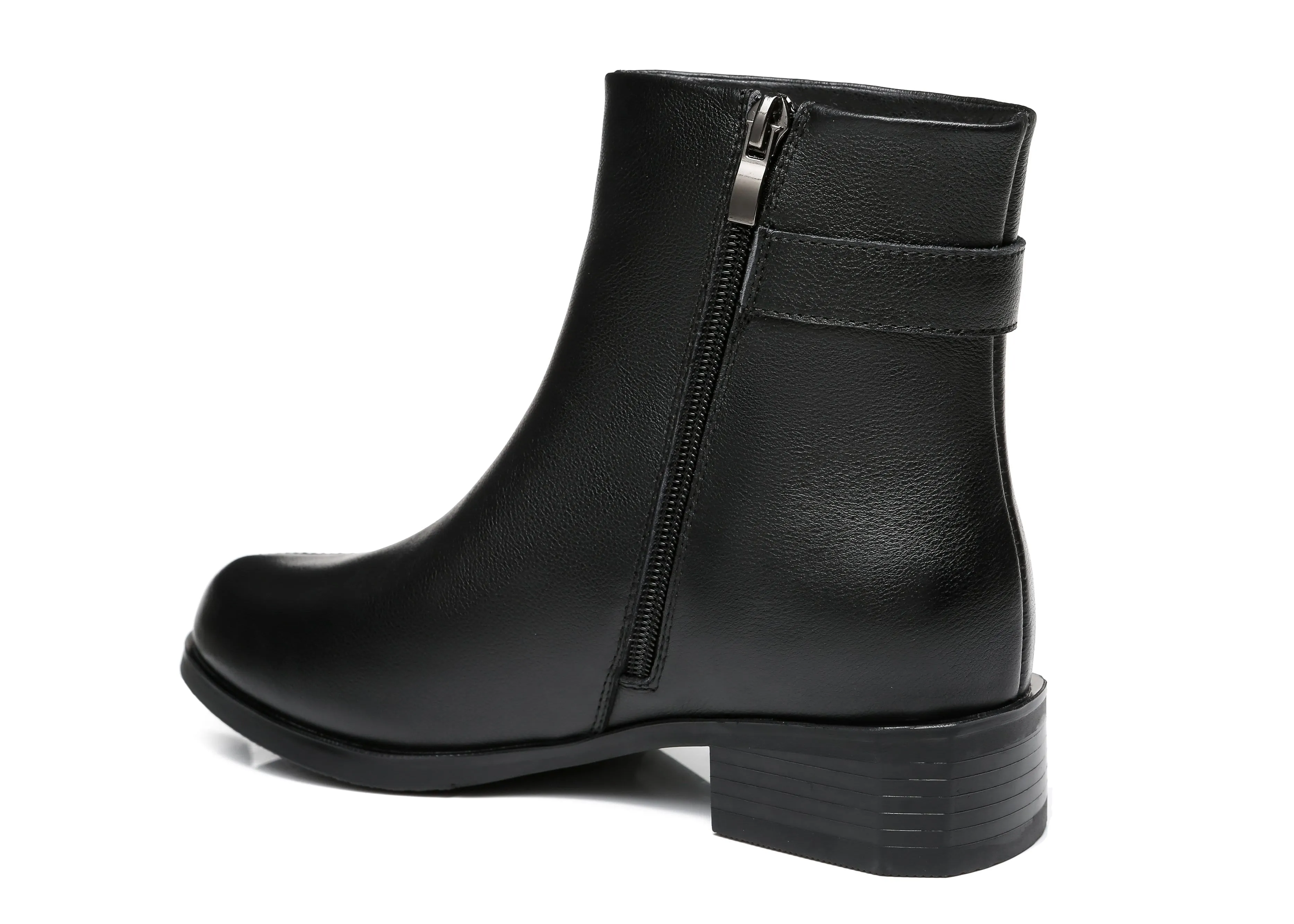 TARRAMARRA® Women Ivana Black Leather Buckled Chelsea Boots