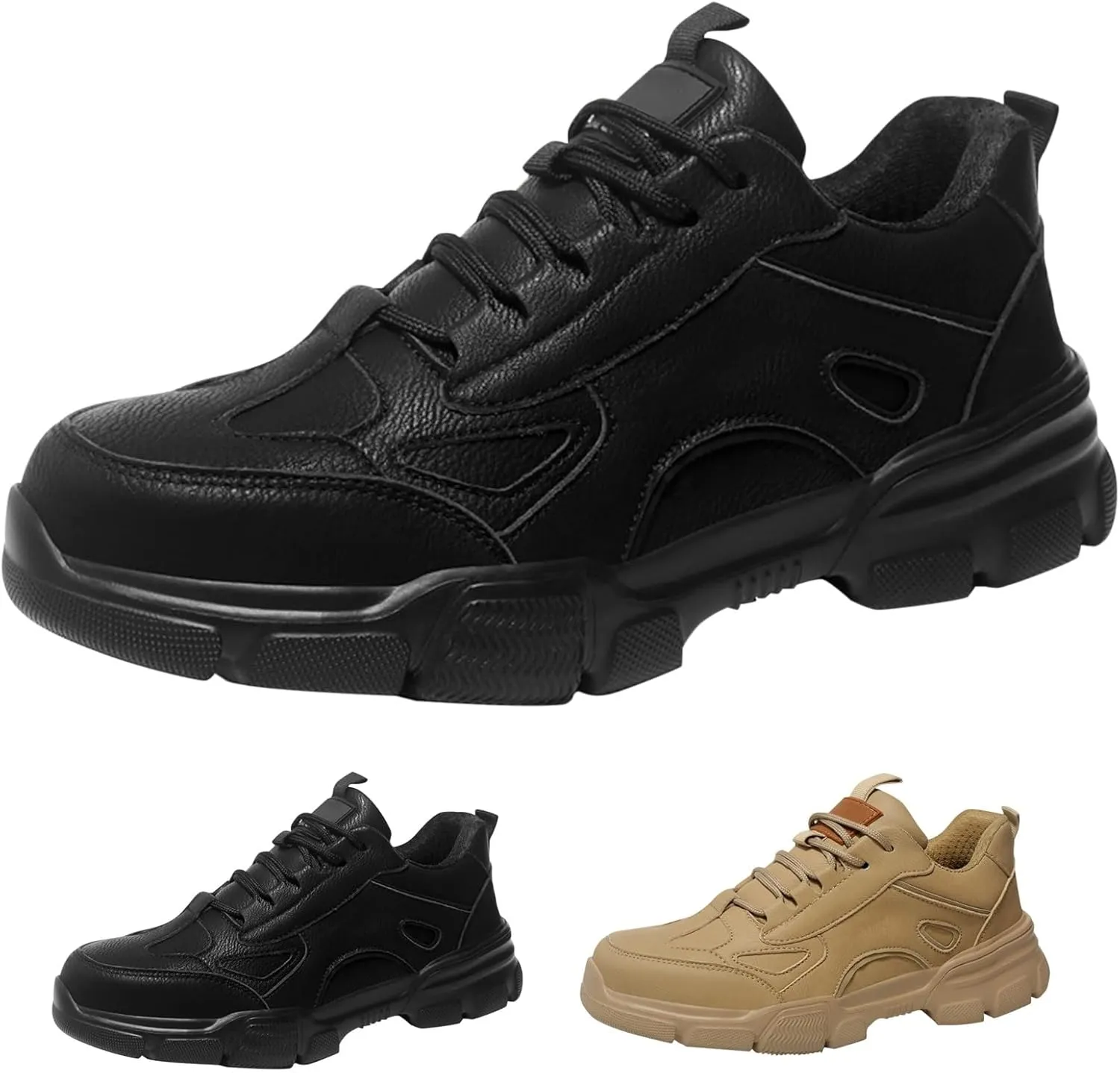 Tennis Shoes Womens Non Slip Lace Up Padded Sneakers Hiking Shoes Men Waterproof Lightweight Casual Shoes