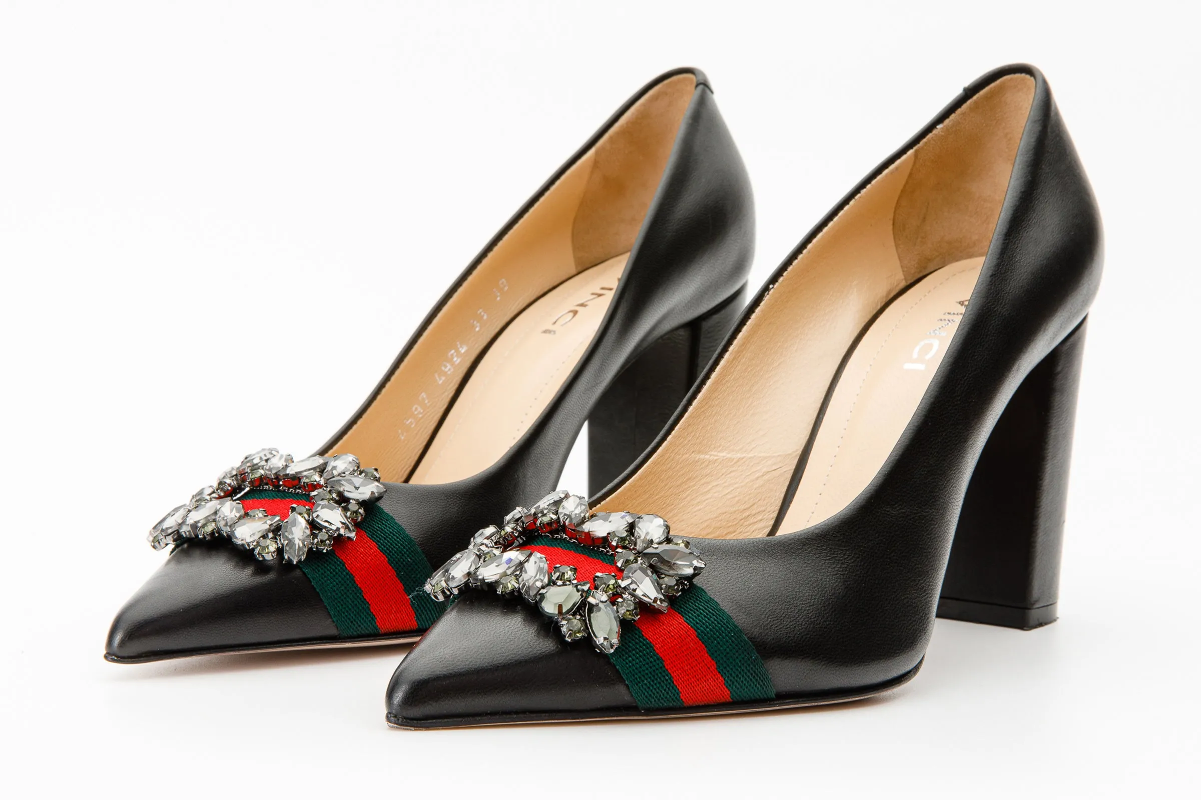 The Afega Black Leather Block Heel Pump Women Shoe Iconic Appeal Timeless Design