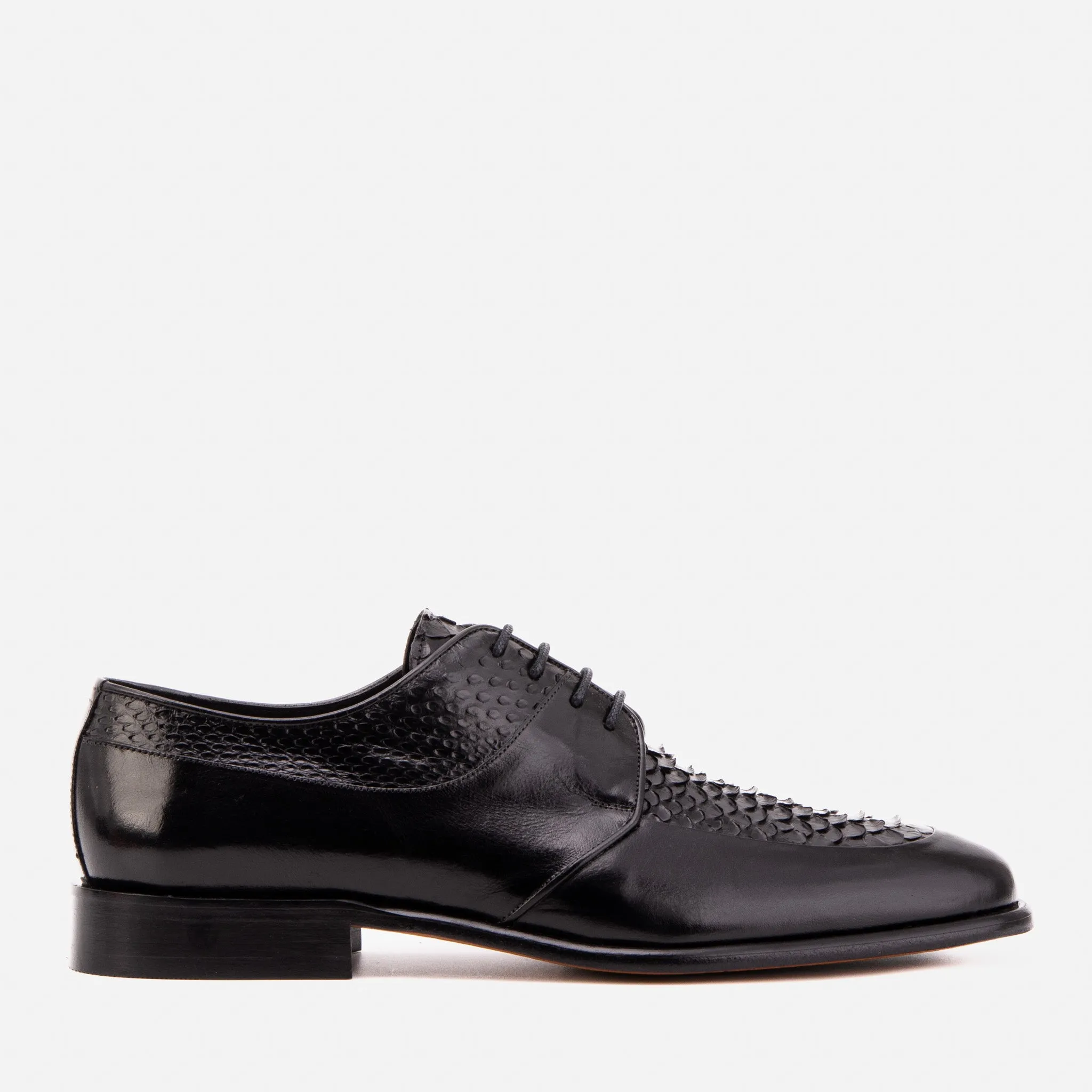 Comfort Cushion The Arven Black Python Leather Men Shoe