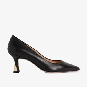 The Brunello Black Leather Pump Women Shoe Chic Dress Shoes