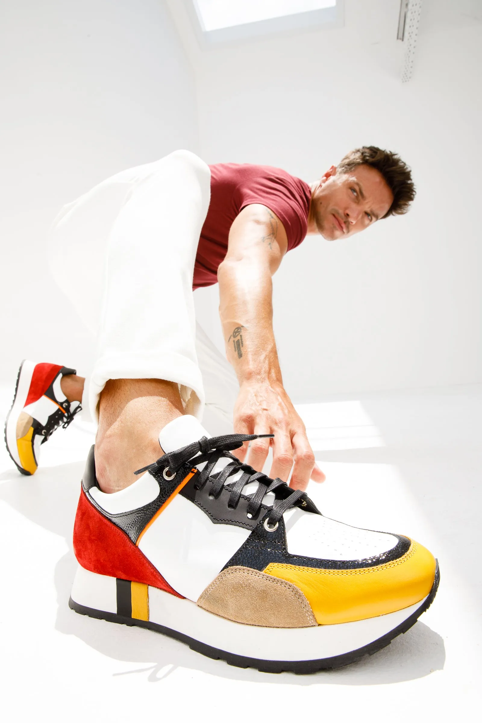 Motion Balance The Covelo White Leather Men Sneaker Final Sale!