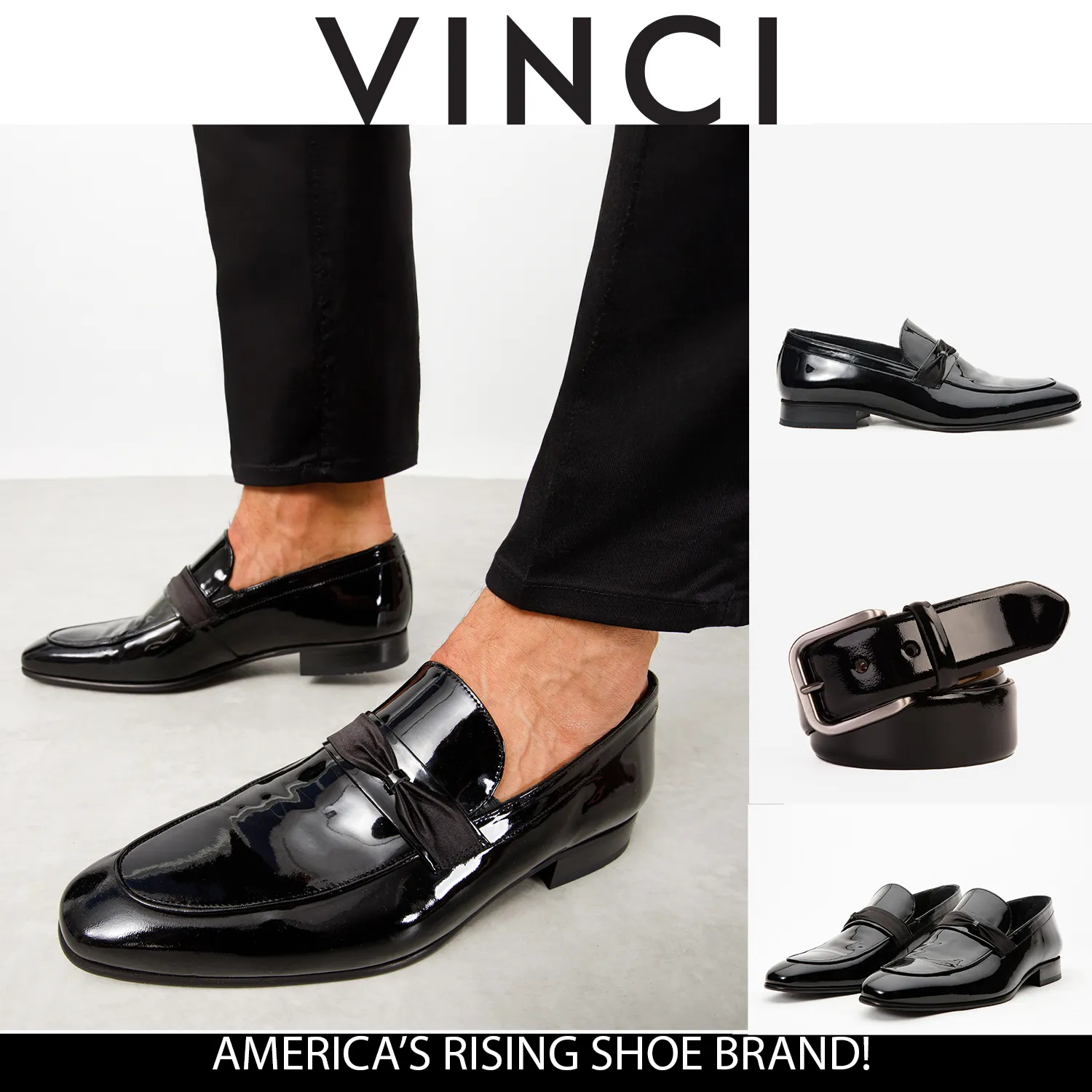 The Dodoma Black Patent  Leather Loafer Men Shoe Cool Layers