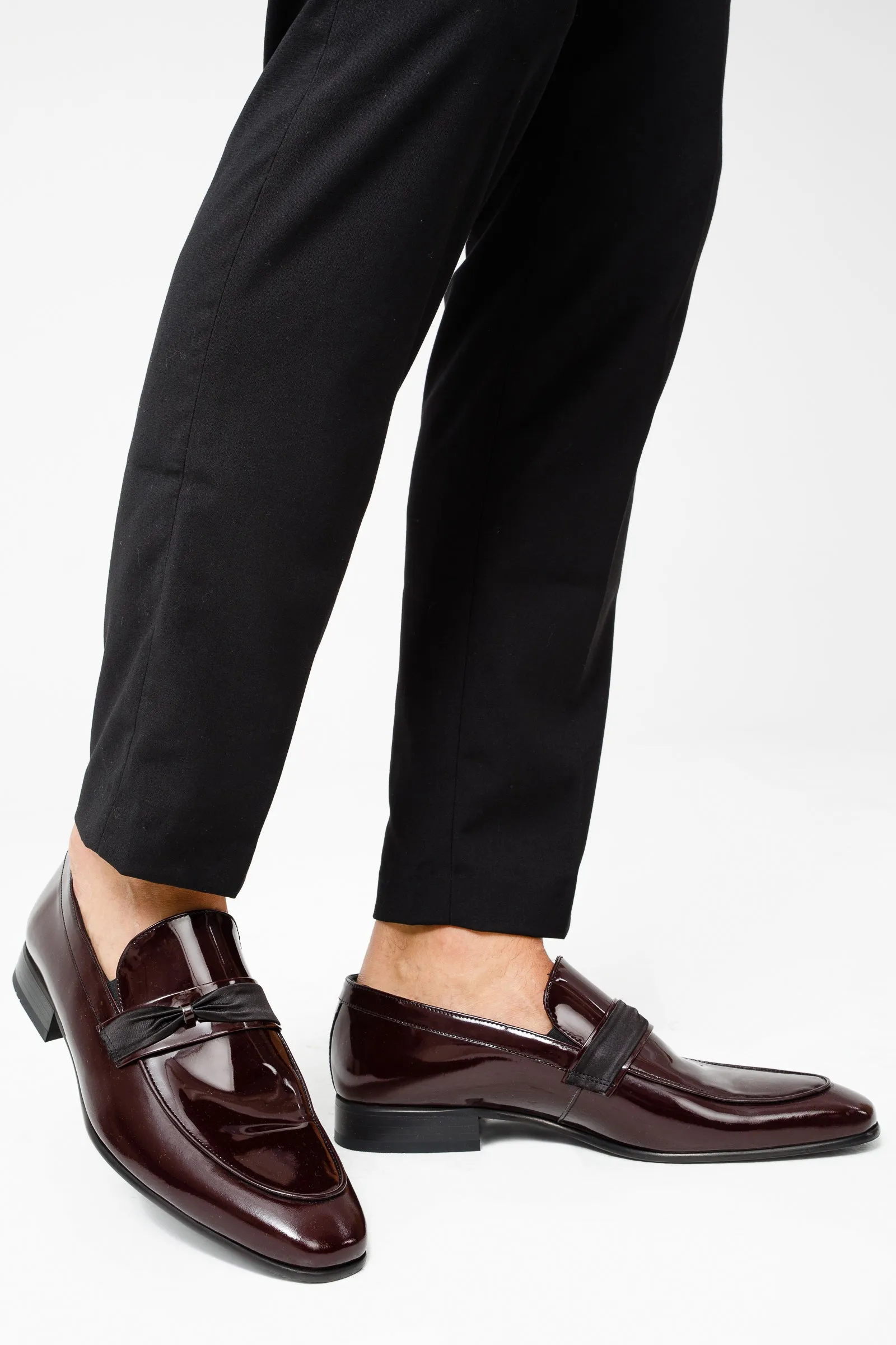 Multifunction Fit Urban Meeting The Dodoma Burgundy Patent Leather Loafer Men Shoe