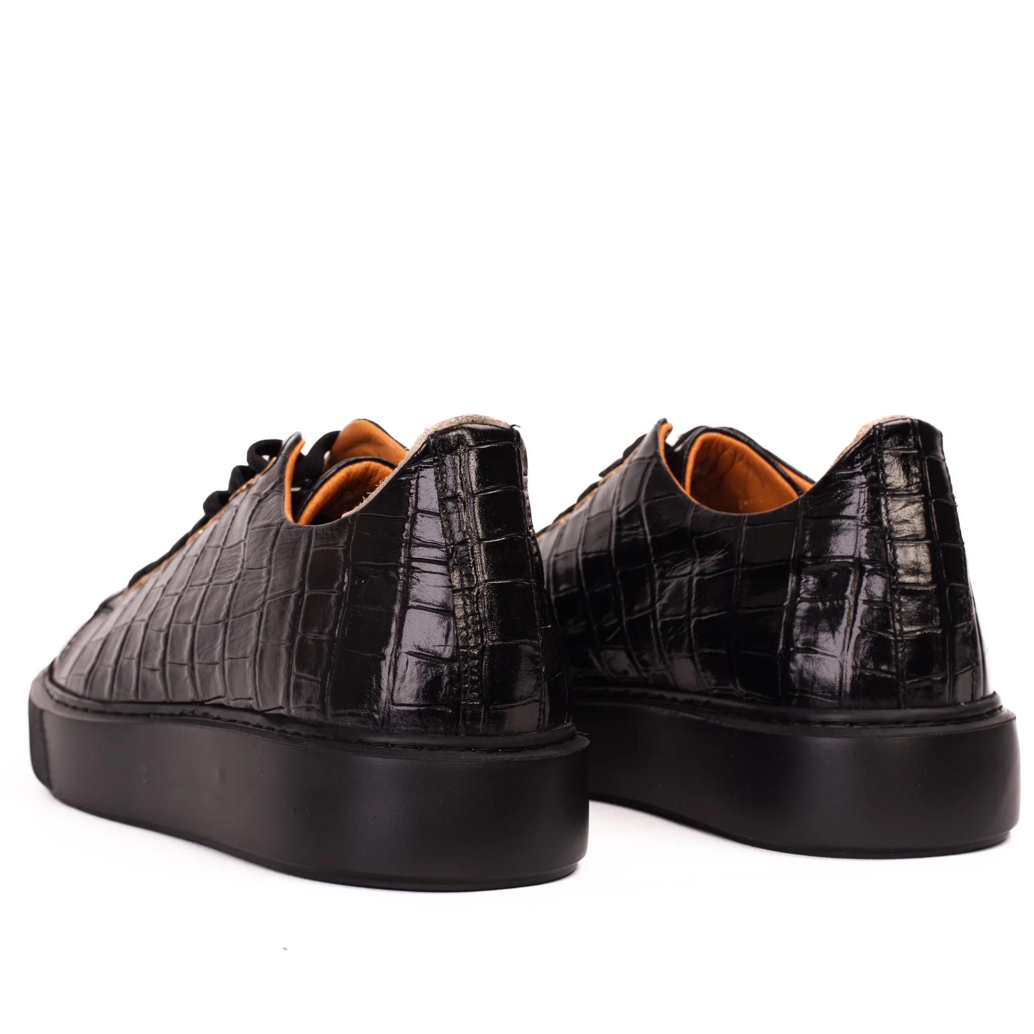Odor Resistant Fabric The Dublin Black Leather Men Sneaker