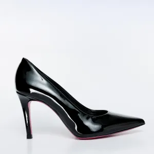 Urban Glow The Ege Black Patent Leather Pump Fuchsia Sole Women Shoe