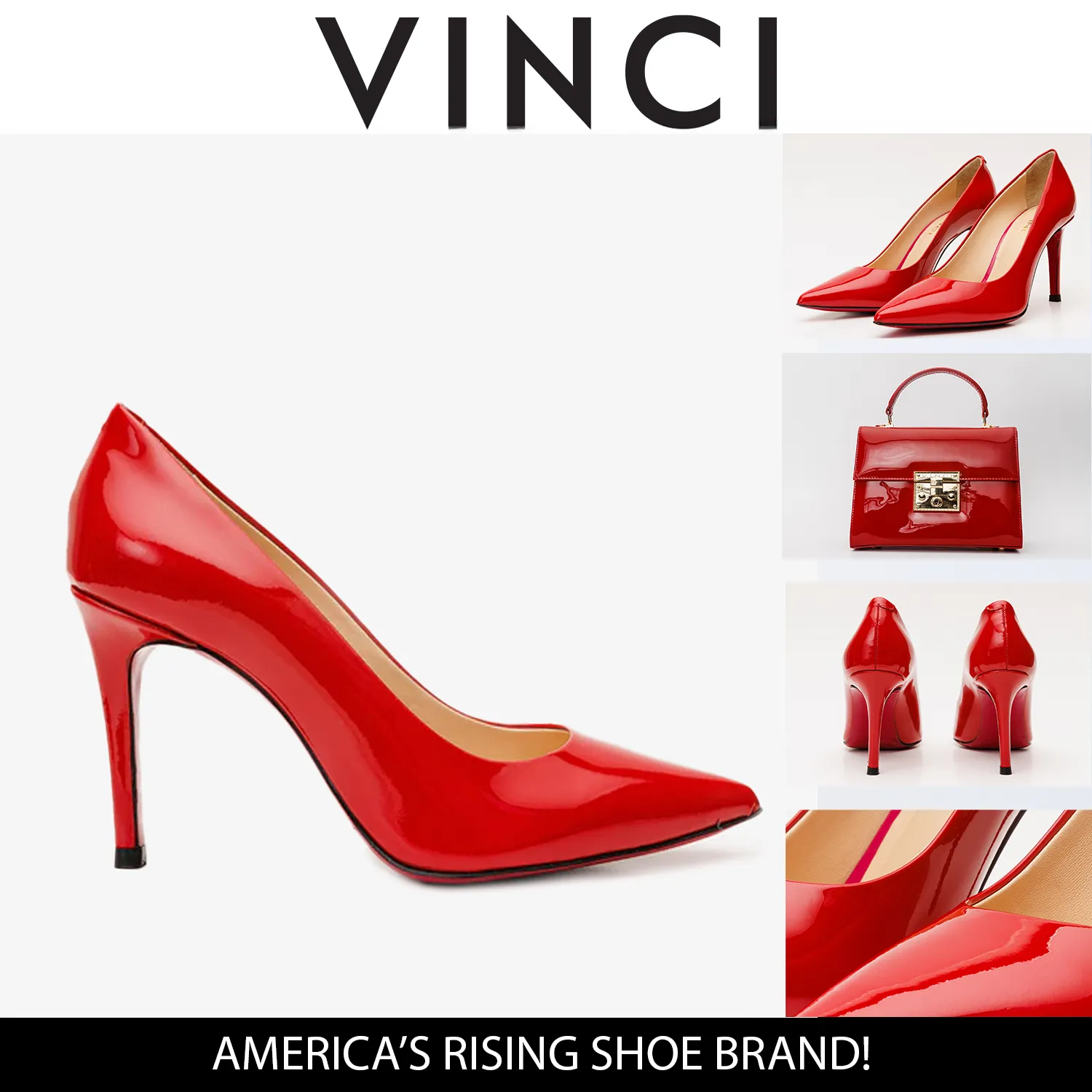 The Ege Red Leather Pump Fuchsia Sole Women Shoe Chic Finish