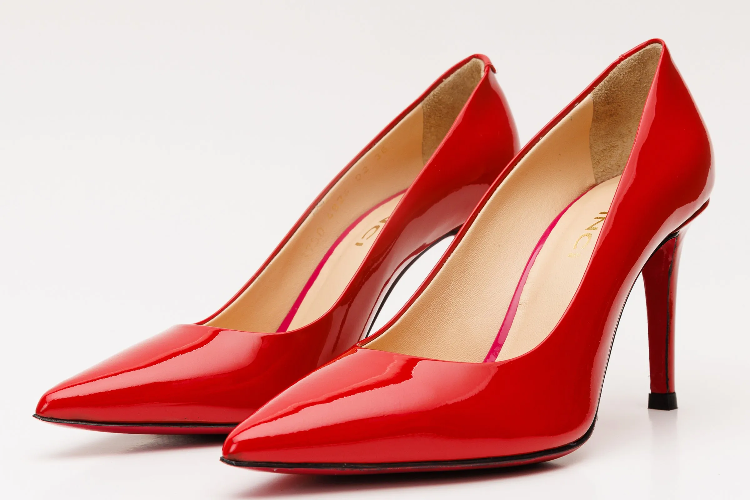 Carry Light Comfy Dress Shoes The Ege Red Leather Pump Fuchsia Sole Women Shoe