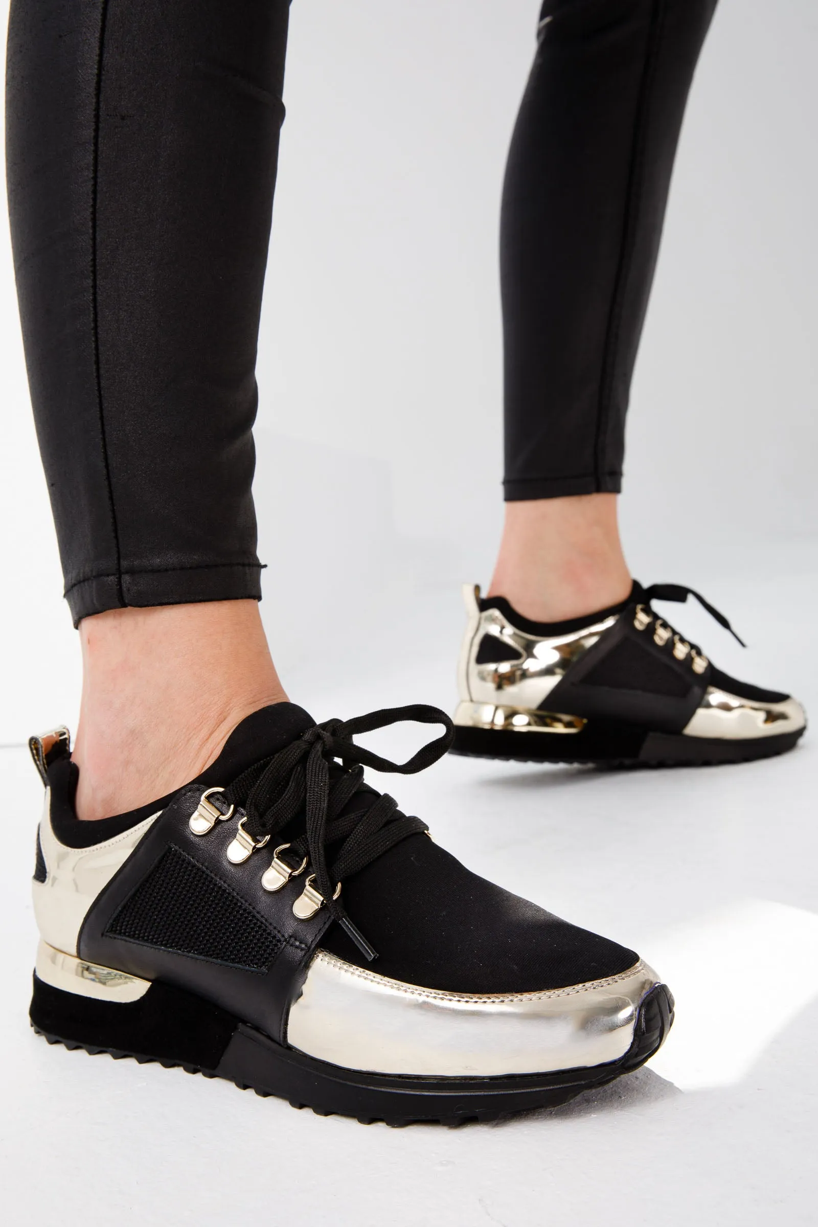 Active Wear The Emir Gold Leather Women Sneaker Limited Edition