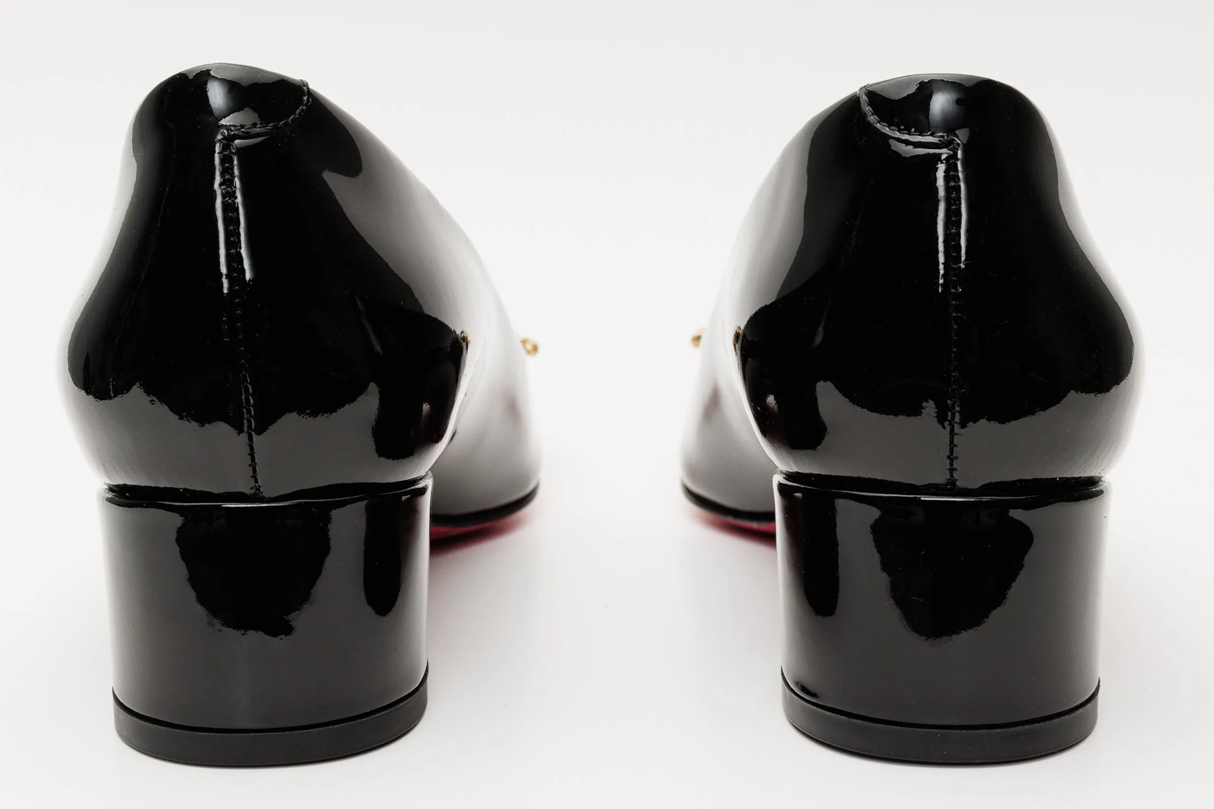 The Foggia Black Leather Block Heel Pump Women Shoe Comfortable Boots