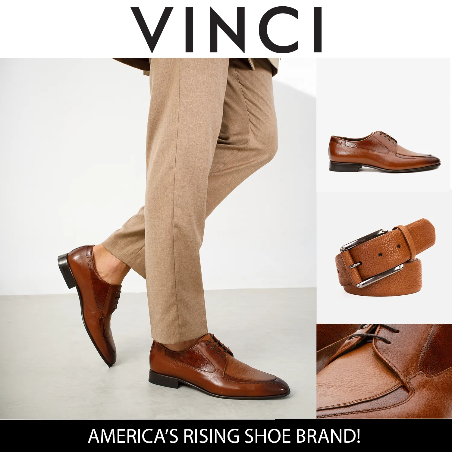 Special Event Luxury Brand The Gardi Tan Leather Derby Men Shoe