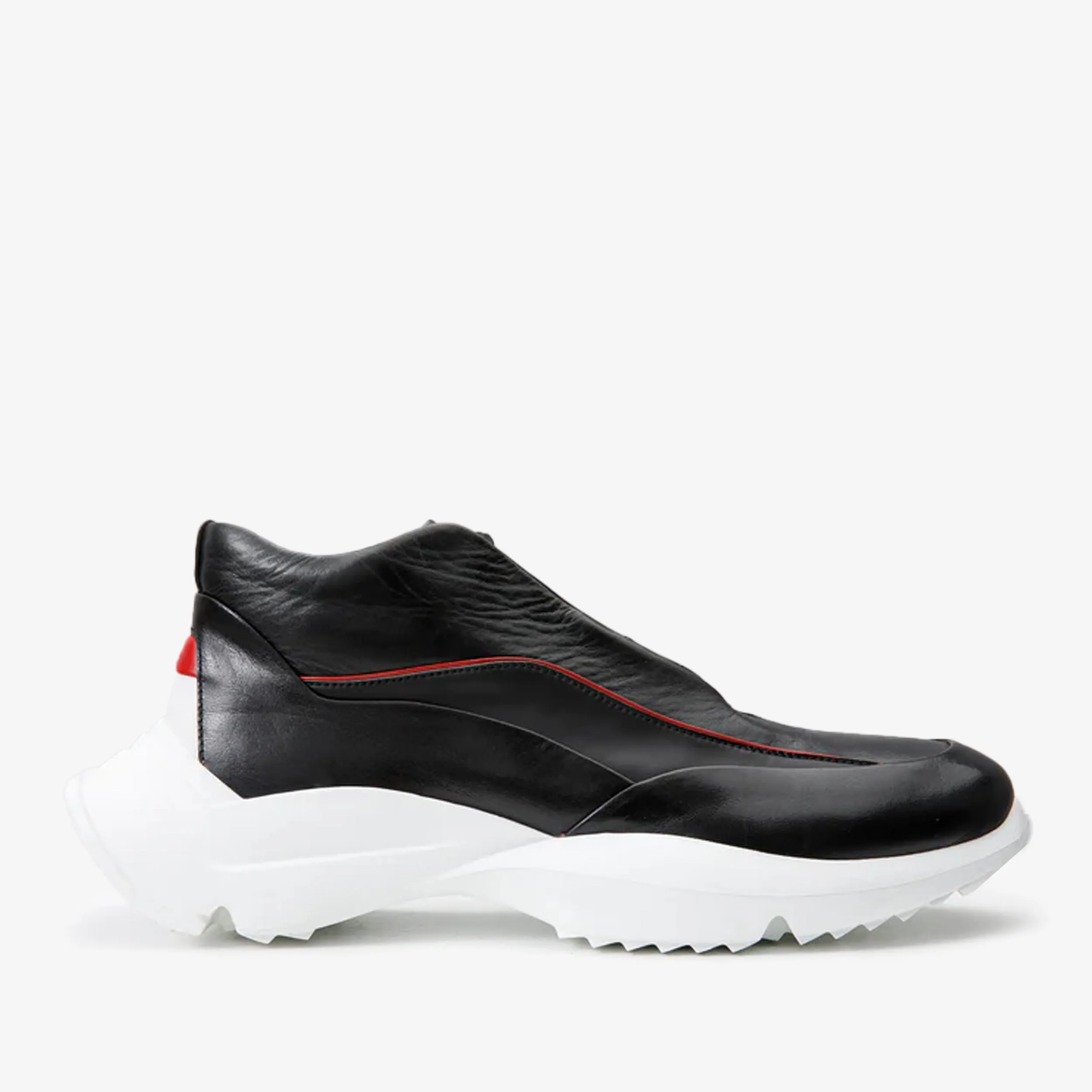 The Graton Black Leather Men Sneaker Final Sale! On Foot
