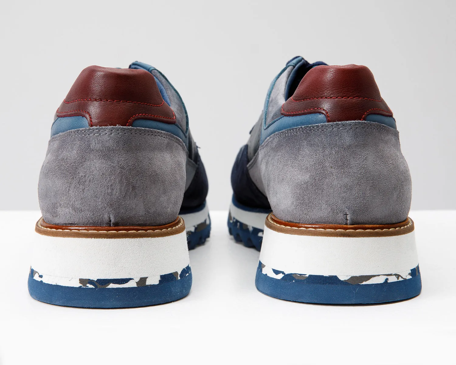 Street cushioning Worn Daily The Hoskova Navy Blue Leather Men Sneaker