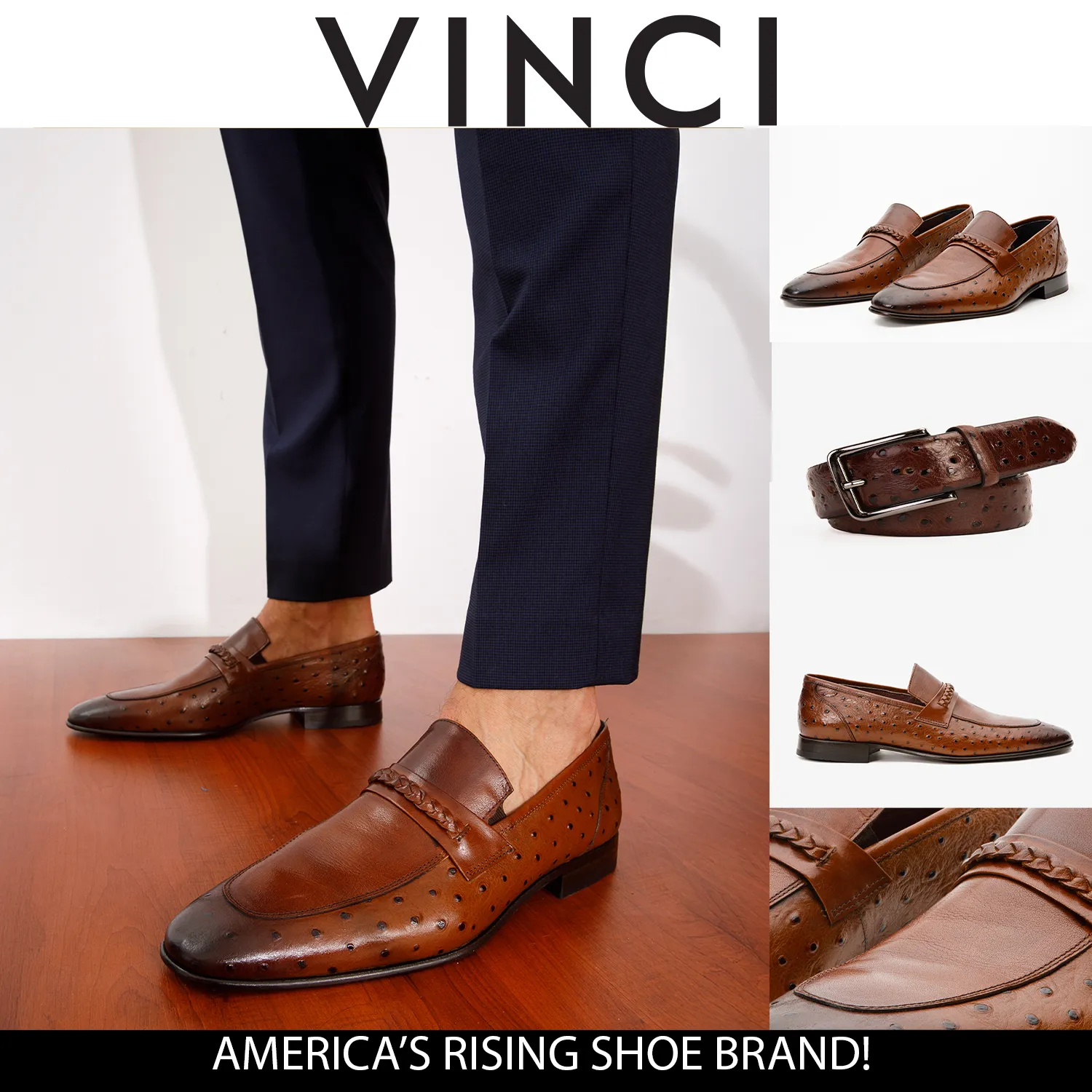 Timely Arrival No Pain The Johannesburg Brown Leather Dress Loafer Men  Shoe