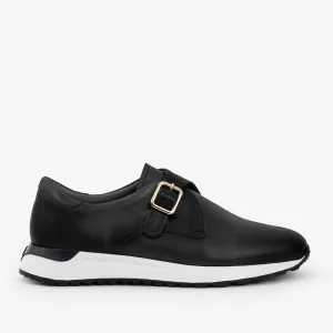 The Luxe Black Buffalo Leather Women Sneaker Energy Return Design