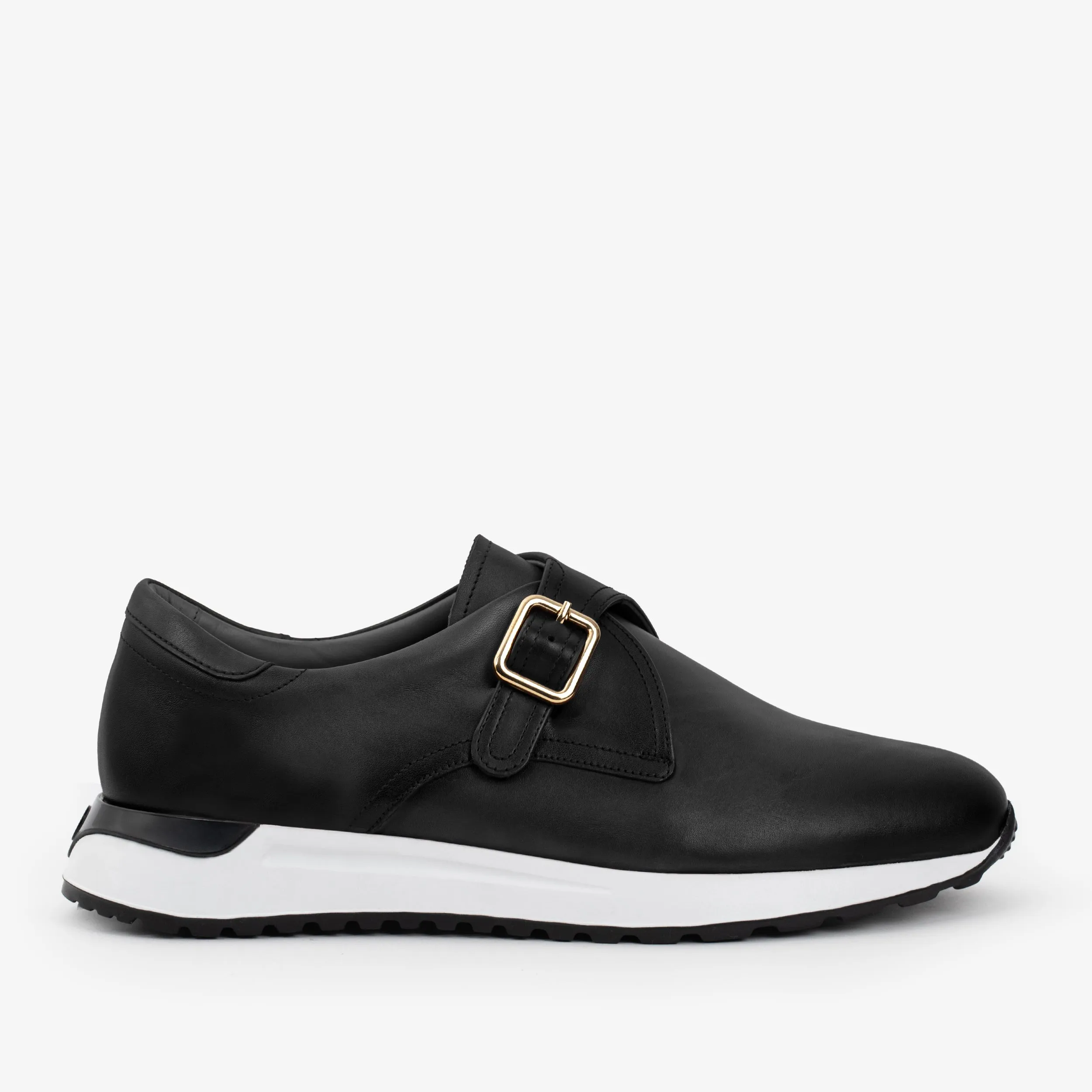 The Luxe Black Buffalo Leather Women Sneaker Energy Return Design