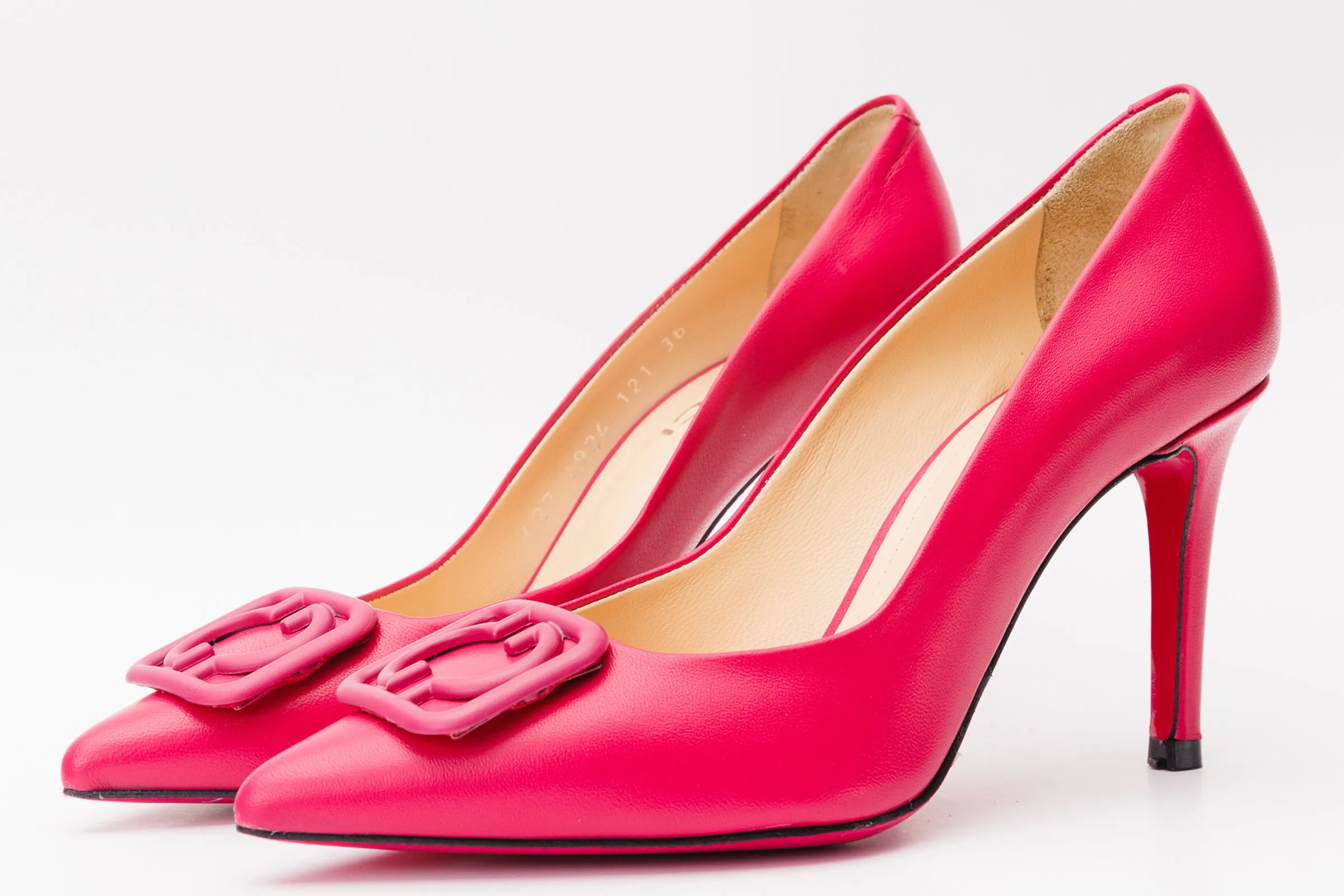 Embrace Elegance The Maneadero Pink Leather Pump Fuchsia Sole Women Shoe
