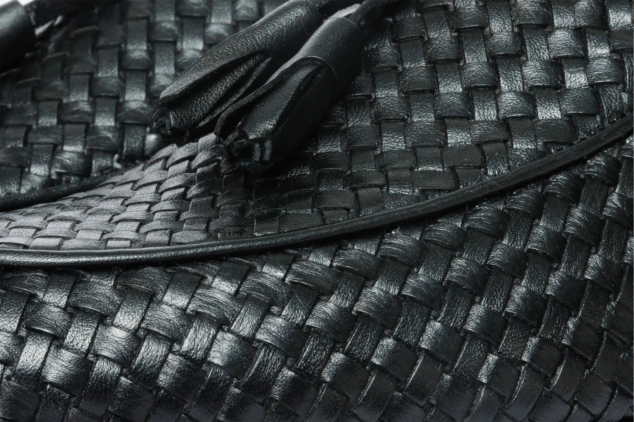 The Mclean Shoe Black Leather Woven Tassel Loafer Men  Shoe Country Club Awards Dinner