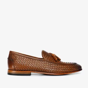 Quiet Corridor The Mclean Shoe Tan Woven Tassel Loafer Men  Shoe