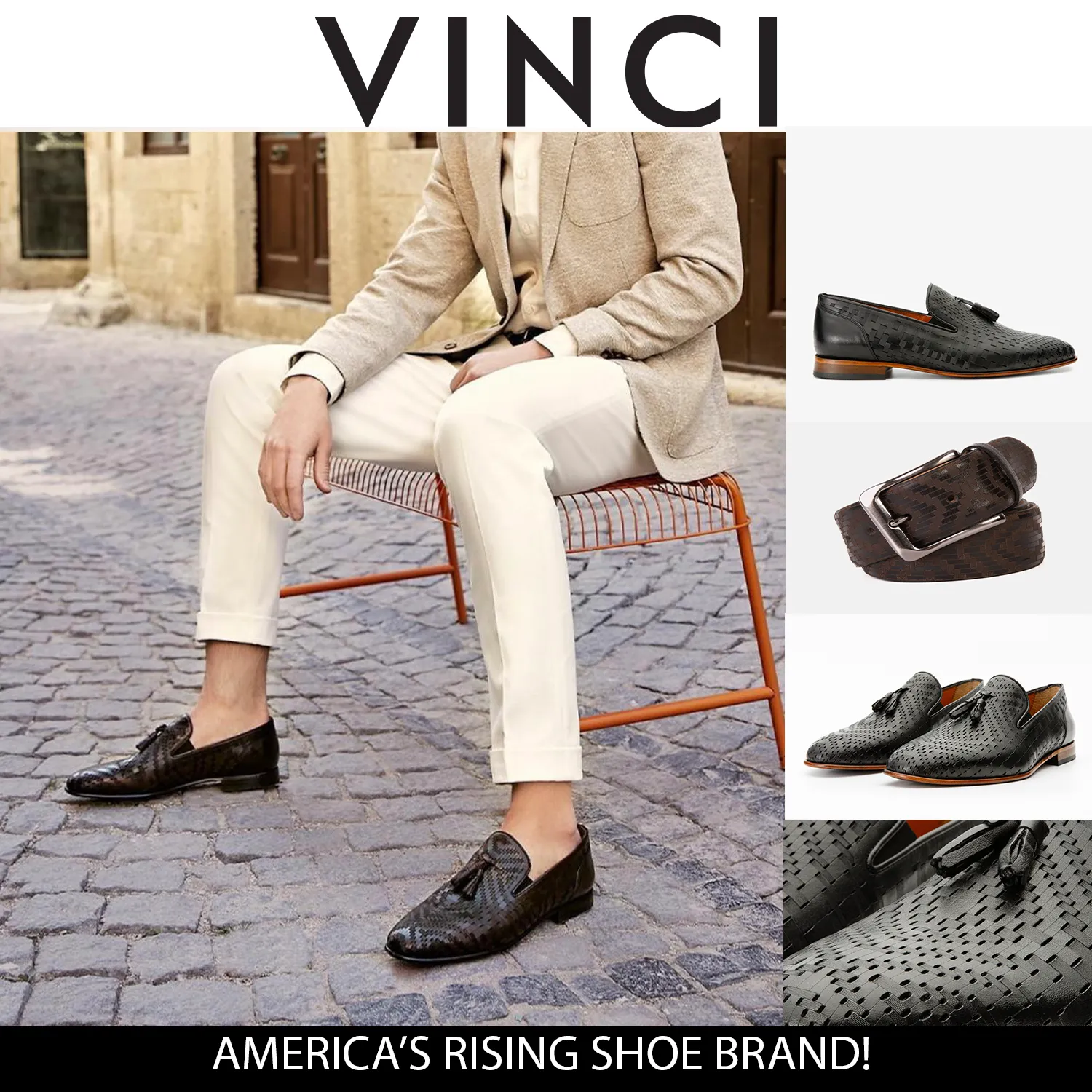 Smart Casual High-Quality Leather The Meram Black Leather Tassel Slip-On Loafer Men Shoe