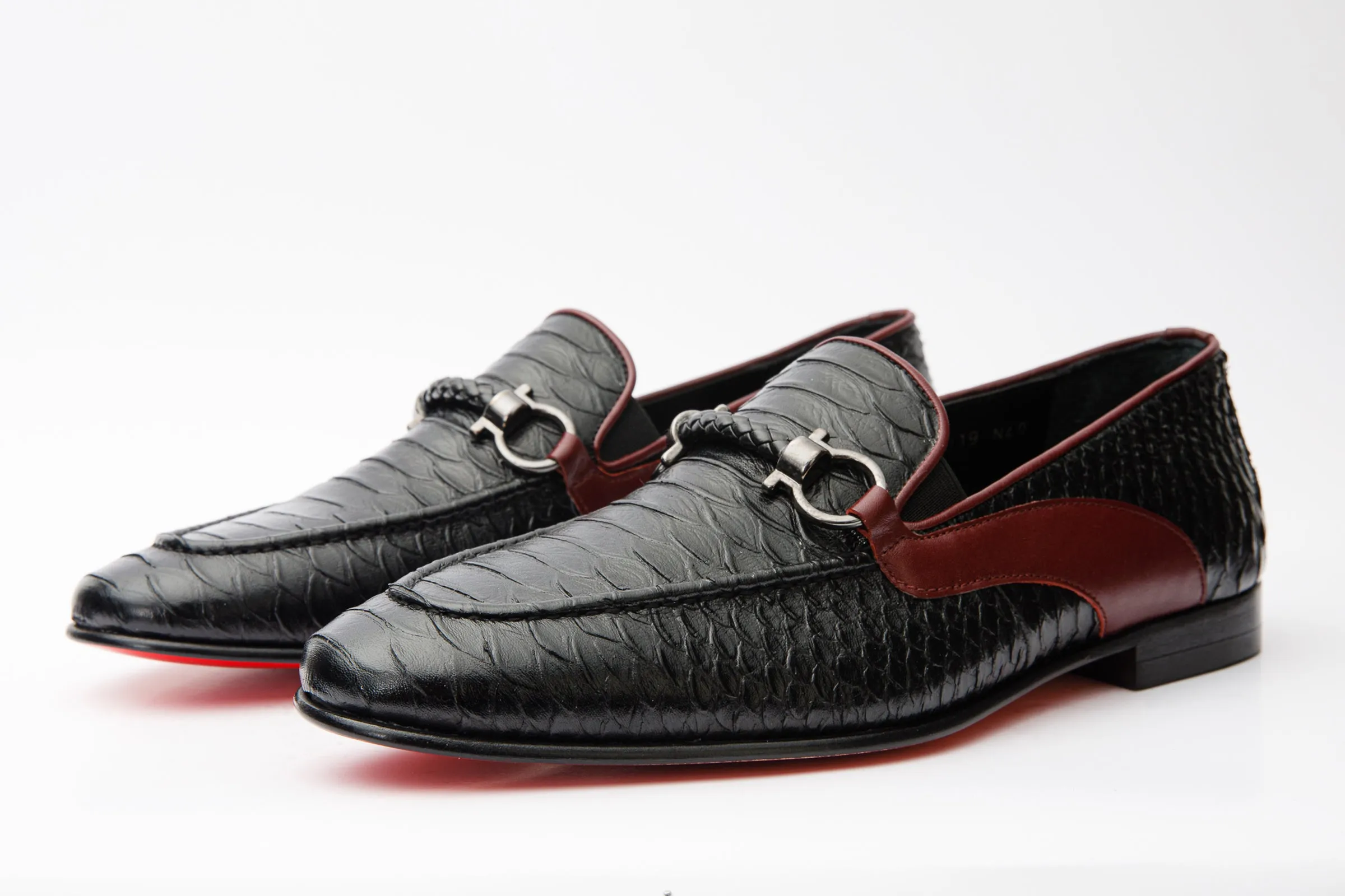 The Milano Black Shoe Bit Loafer Men  Shoe Final Sale! Weekend Event Paced Walk