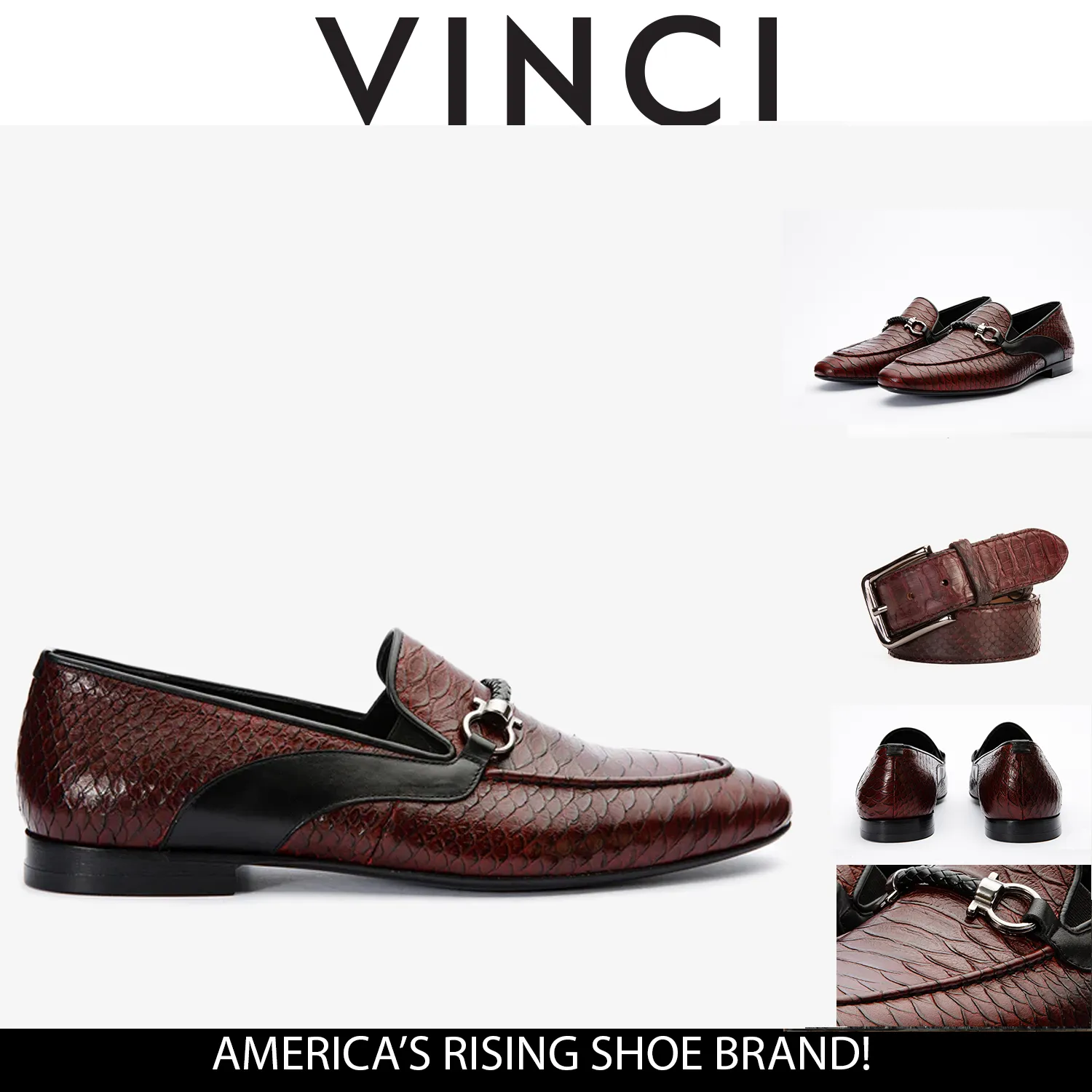 The Milano Burgundy Shoe Bit Loafer Men Shoe Final Sale! Custom Edge Bold Tone