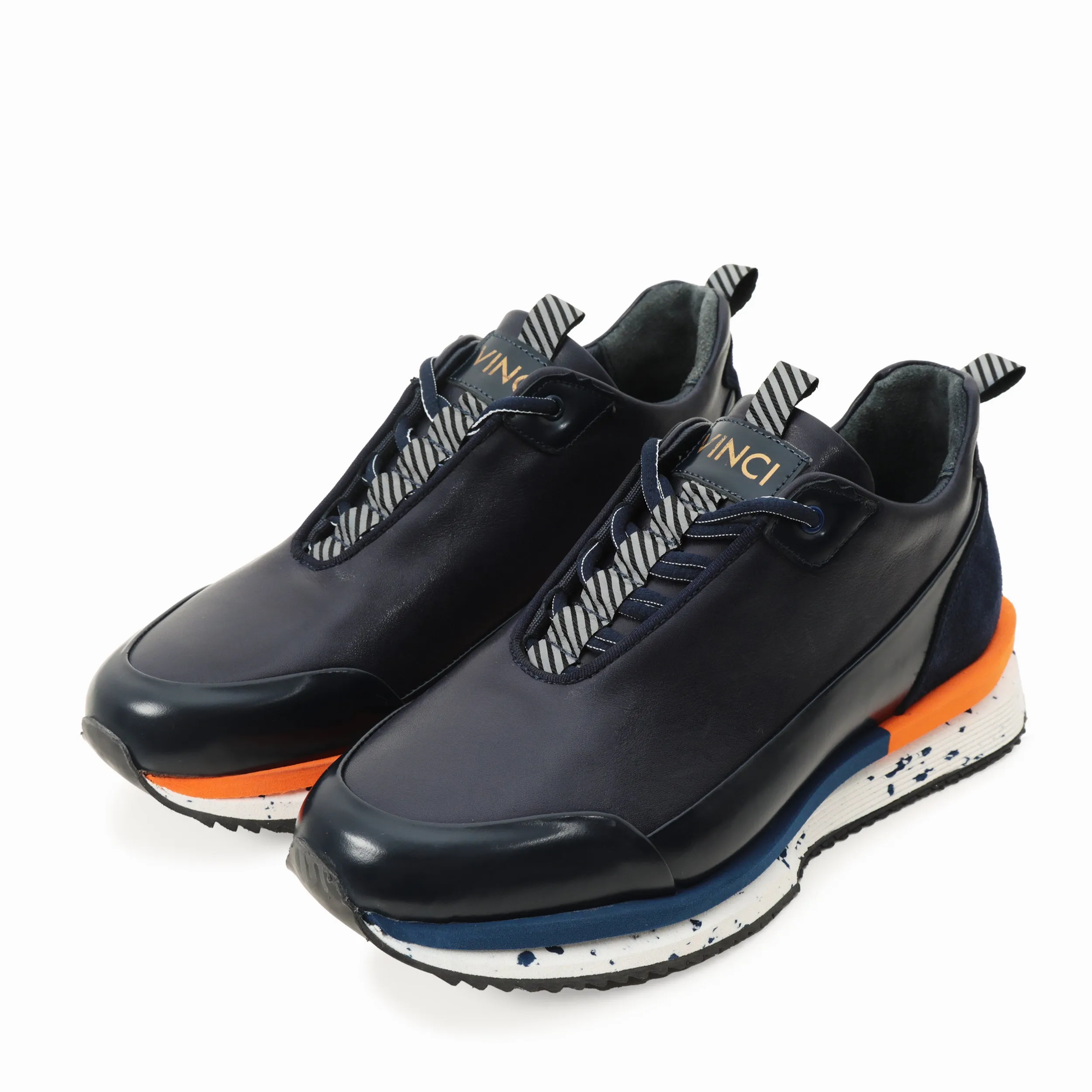 The Milford Navy Blue  Leather Men Sneaker Weekend Active